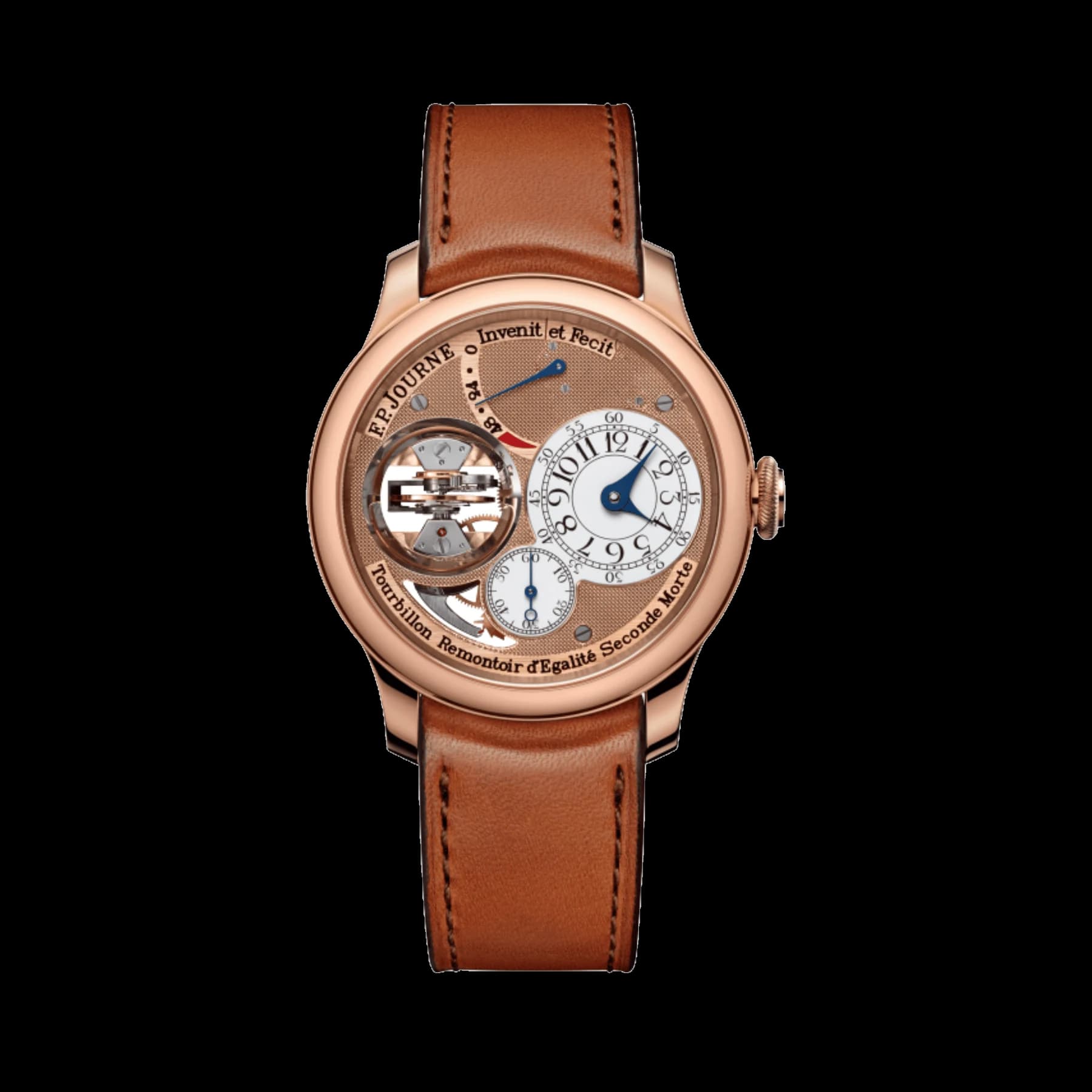 F.P.Journe Tourbillon Souverain Vertical Ref. TV Rose Gold Salmon Dial