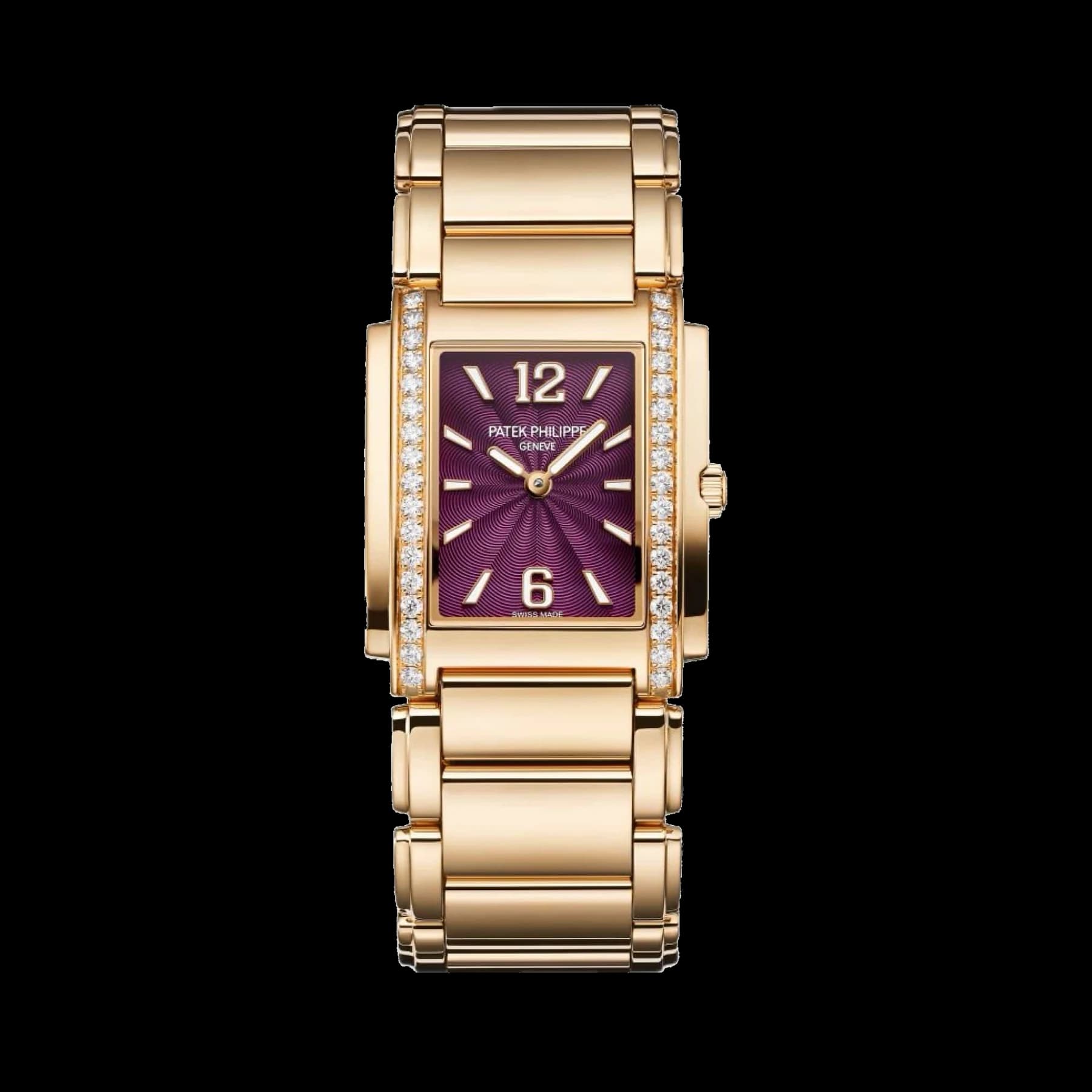 Patek Philippe Twenty-4 4910/1201R-010 'Ladies' Quartz Rose Gold Purple Dial Diamond Bezel (2024)