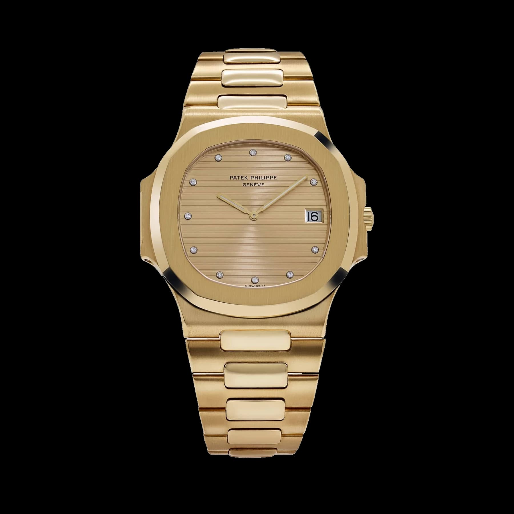 Patek Philippe Nautilus 3700/11J-051 'Jumbo' Yellow Gold Champagne Diamond Dial