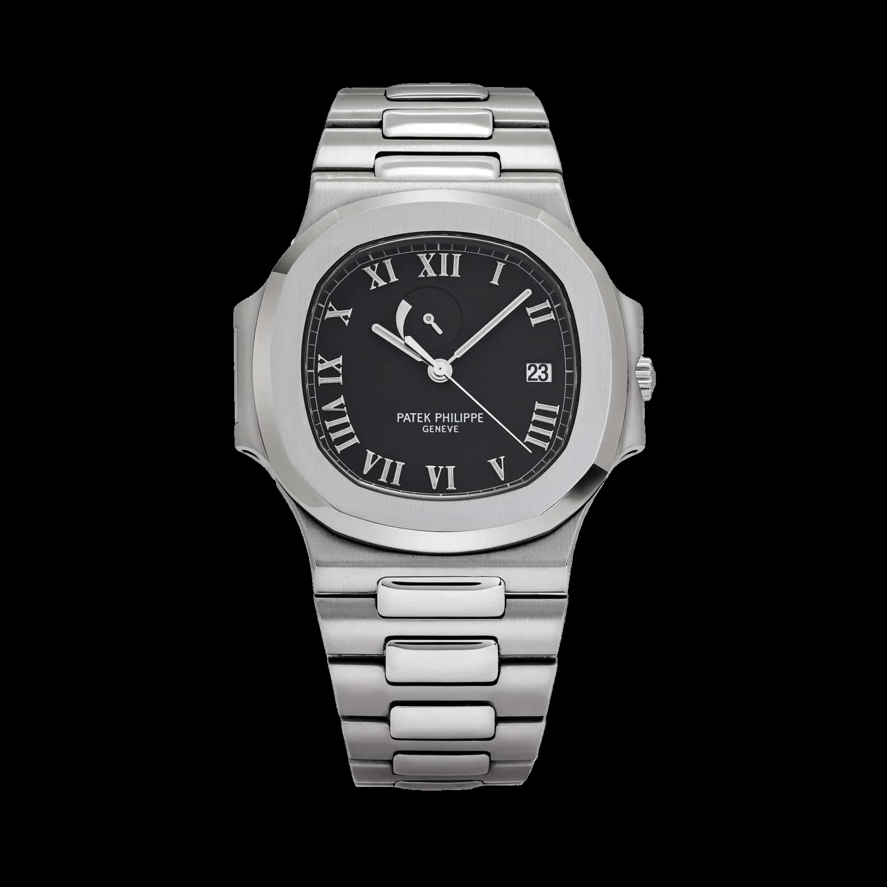 Patek Philippe Nautilus 3710/1A-001 'Jumbo' Power Reserve Indicator Stainless Steel Black Dial