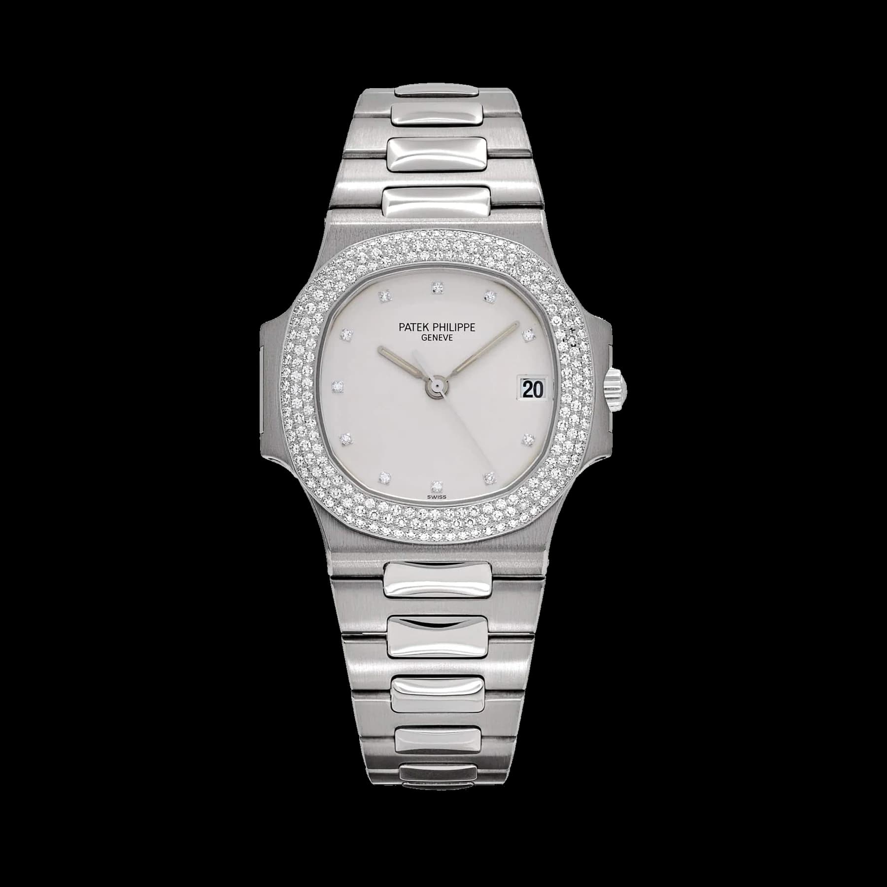 Patek Philippe Nautilus 3800/4G-001 White Gold White Dial Diamond Set (2004)