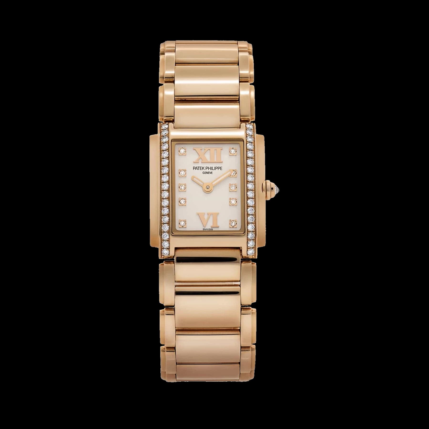 Patek Philippe Twenty-4 4908/11R-011 ‘Ladies’ Rose Gold White Diamond Dial Diamond Bezel Quartz