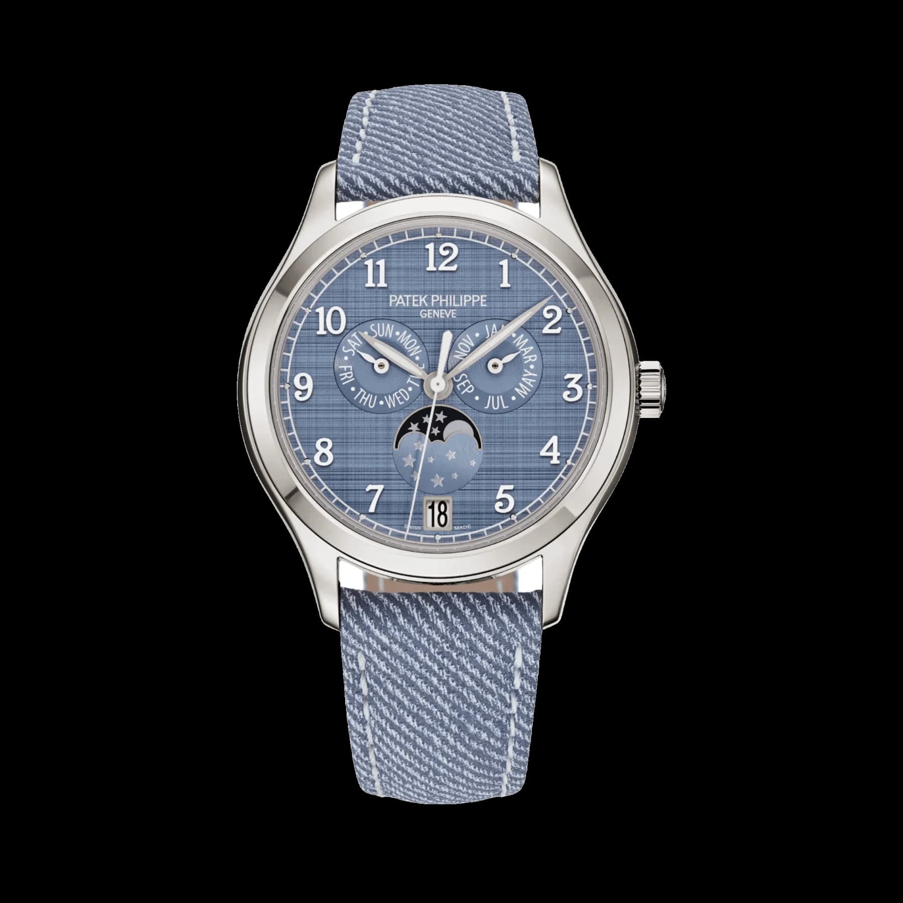 Patek Philippe Complications 4946G-001 Annual Calendar Moon Phases White Gold Blue Gray Dial (2026)