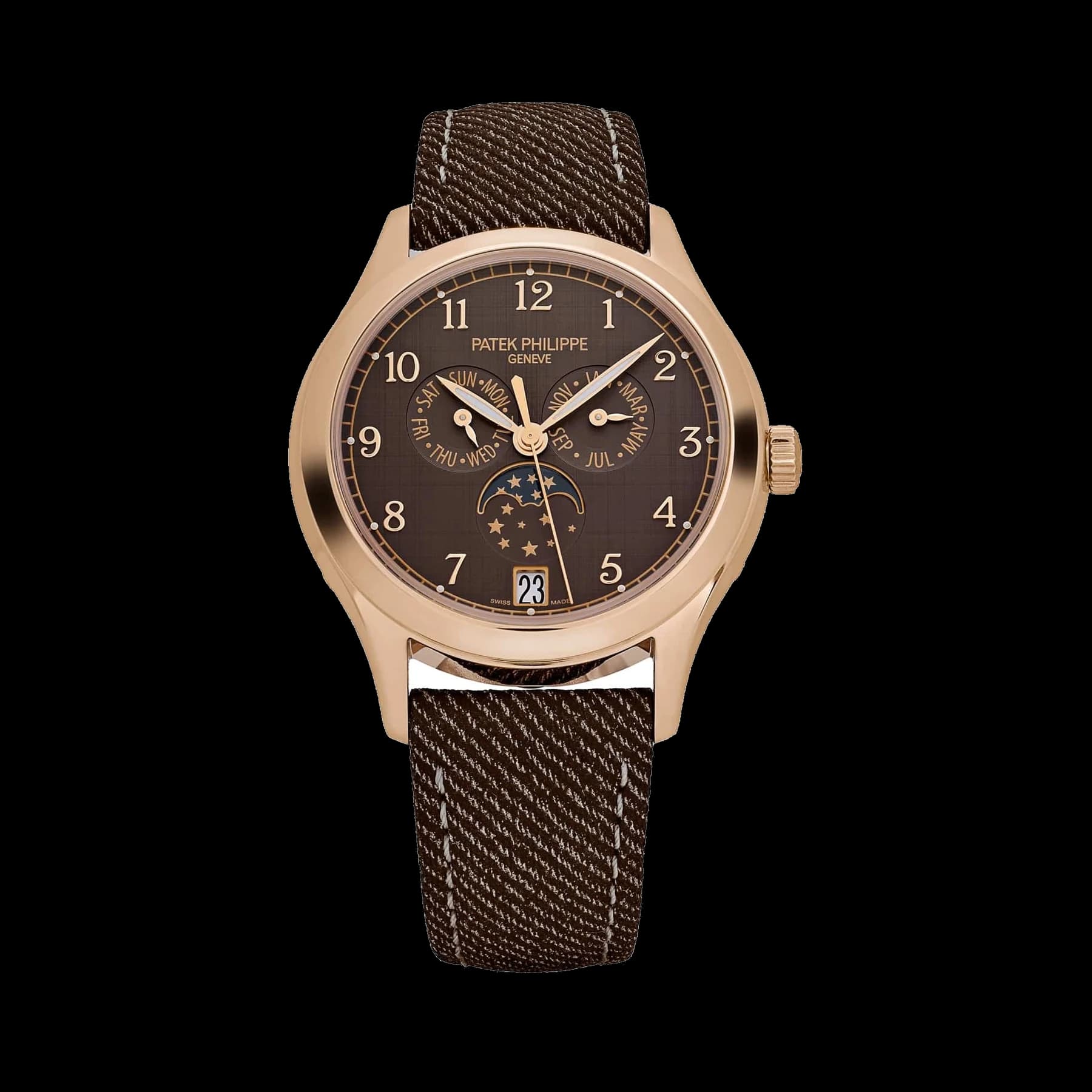 Patek Philippe Complications 4946R-001 Annual Calendar Moon Phases Rose Gold Chestnut Satin Dial (2025)