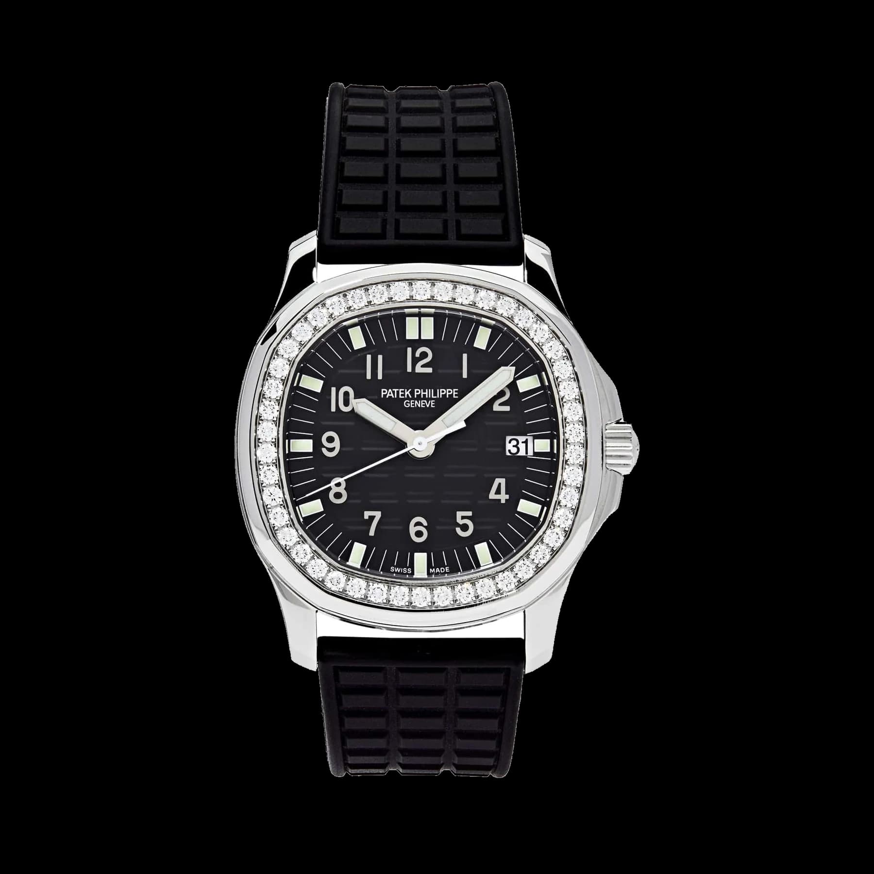 Patek Philippe Aquanaut 5067A-001 'Ladies' Stainless Steel Black Dial Diamond Bezel