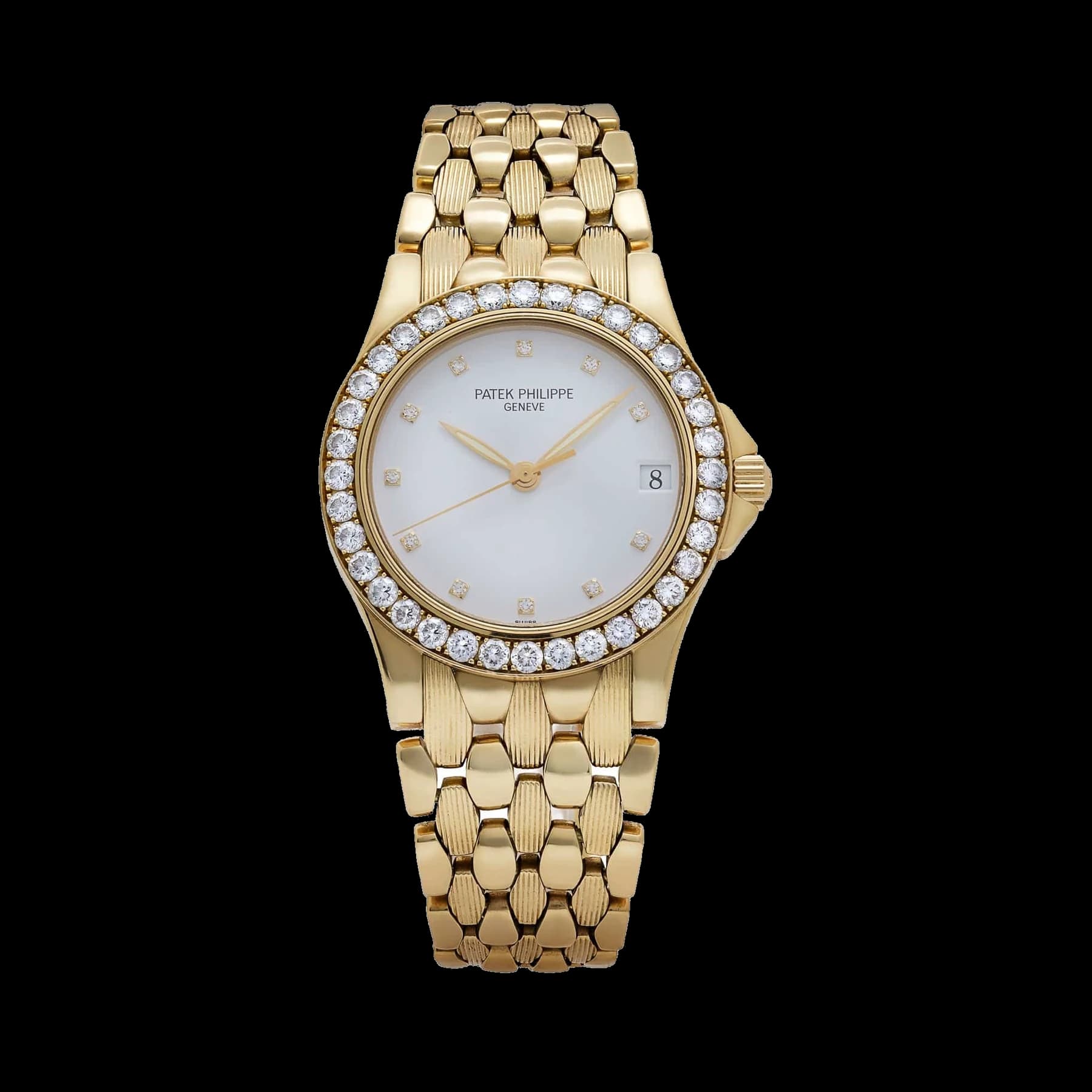 Patek Philippe Neptune 5081/10J-001 Yellow Gold White Diamond Dial Diamond Bezel (2000)
