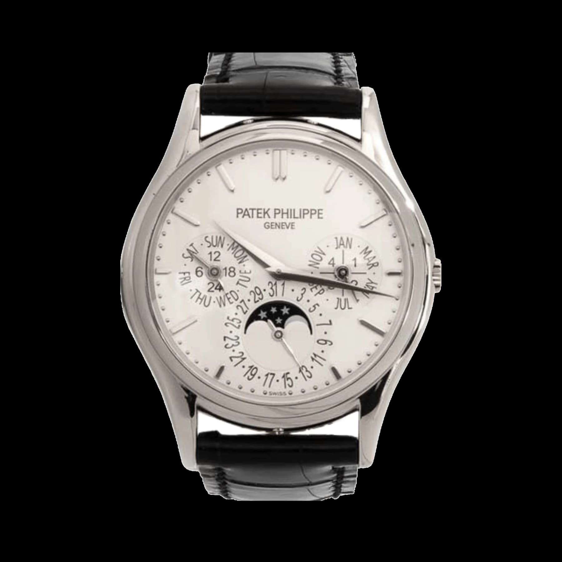 Patek Philippe Grand Complications 5140G-001 Perpetual Calendar White Gold Silver Opaline Dial