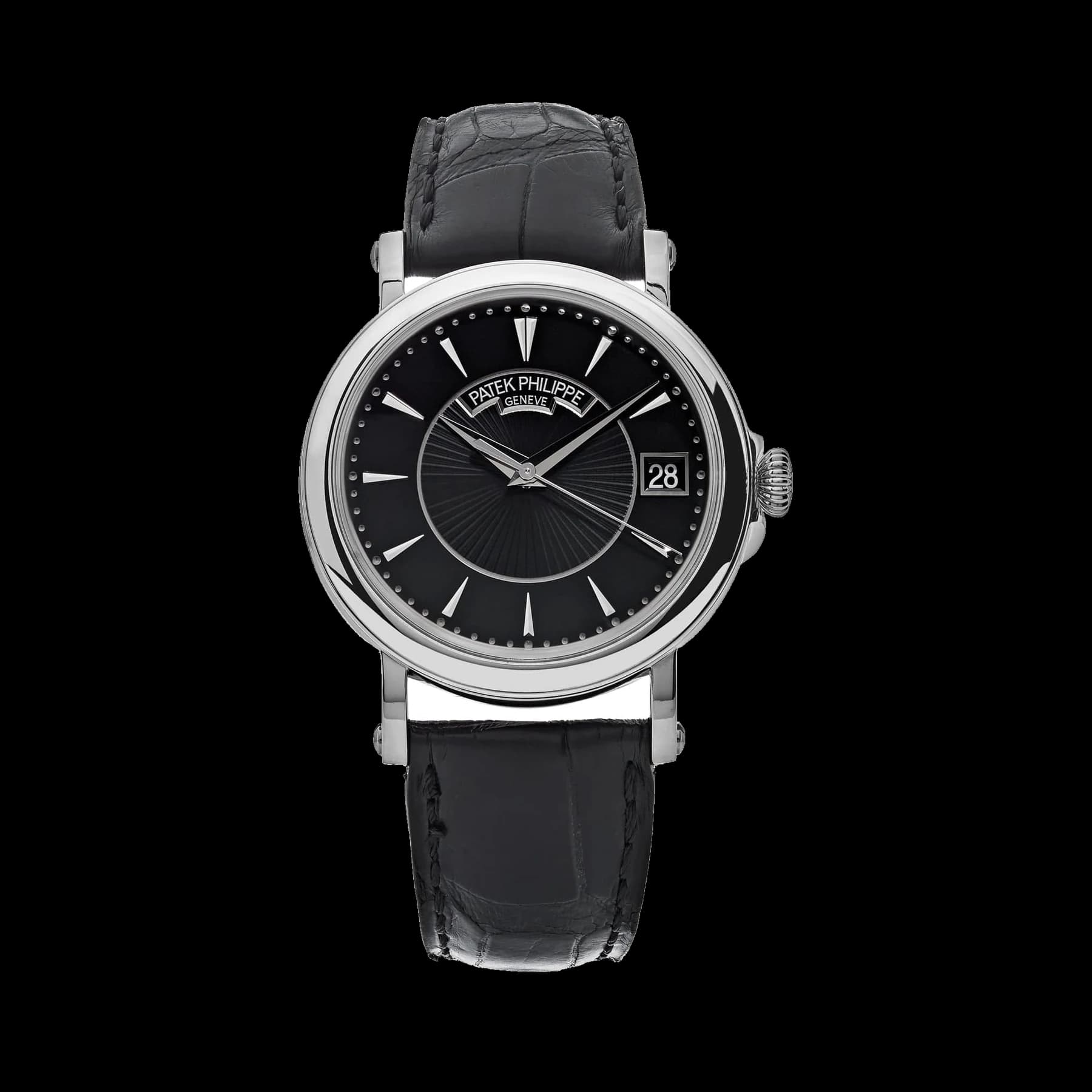Patek Philippe Calatrava 5153G-001 Date White Gold Black Dial
