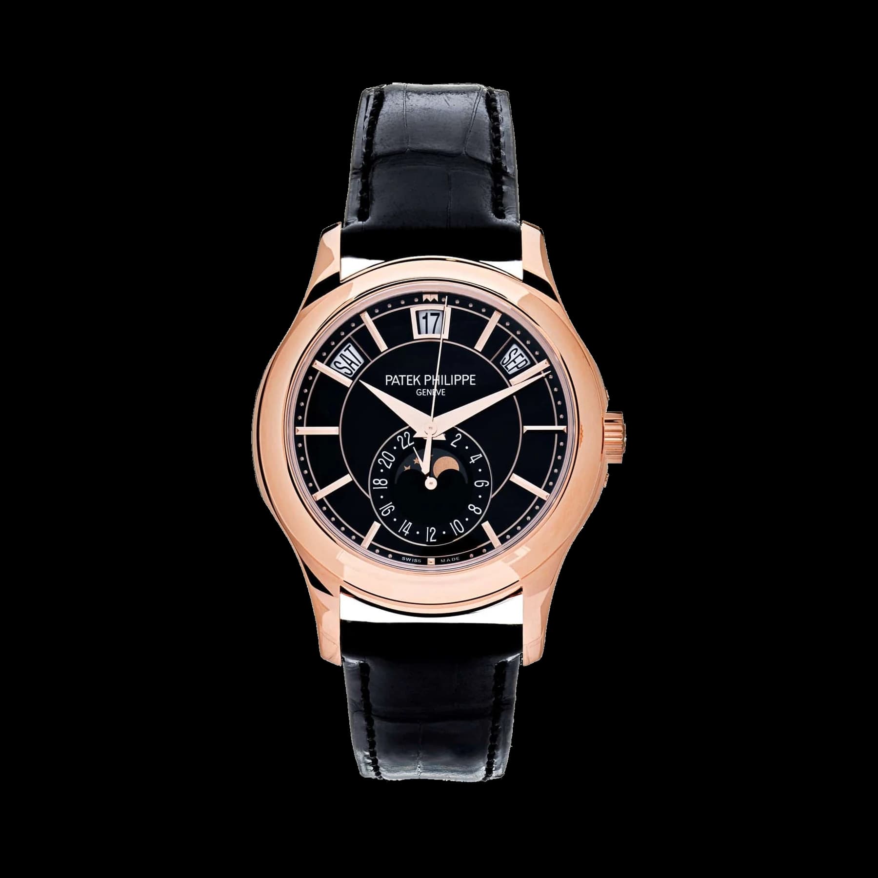 Patek Philippe Complications 5205R-010 Annual Calendar Rose Gold Black Dial