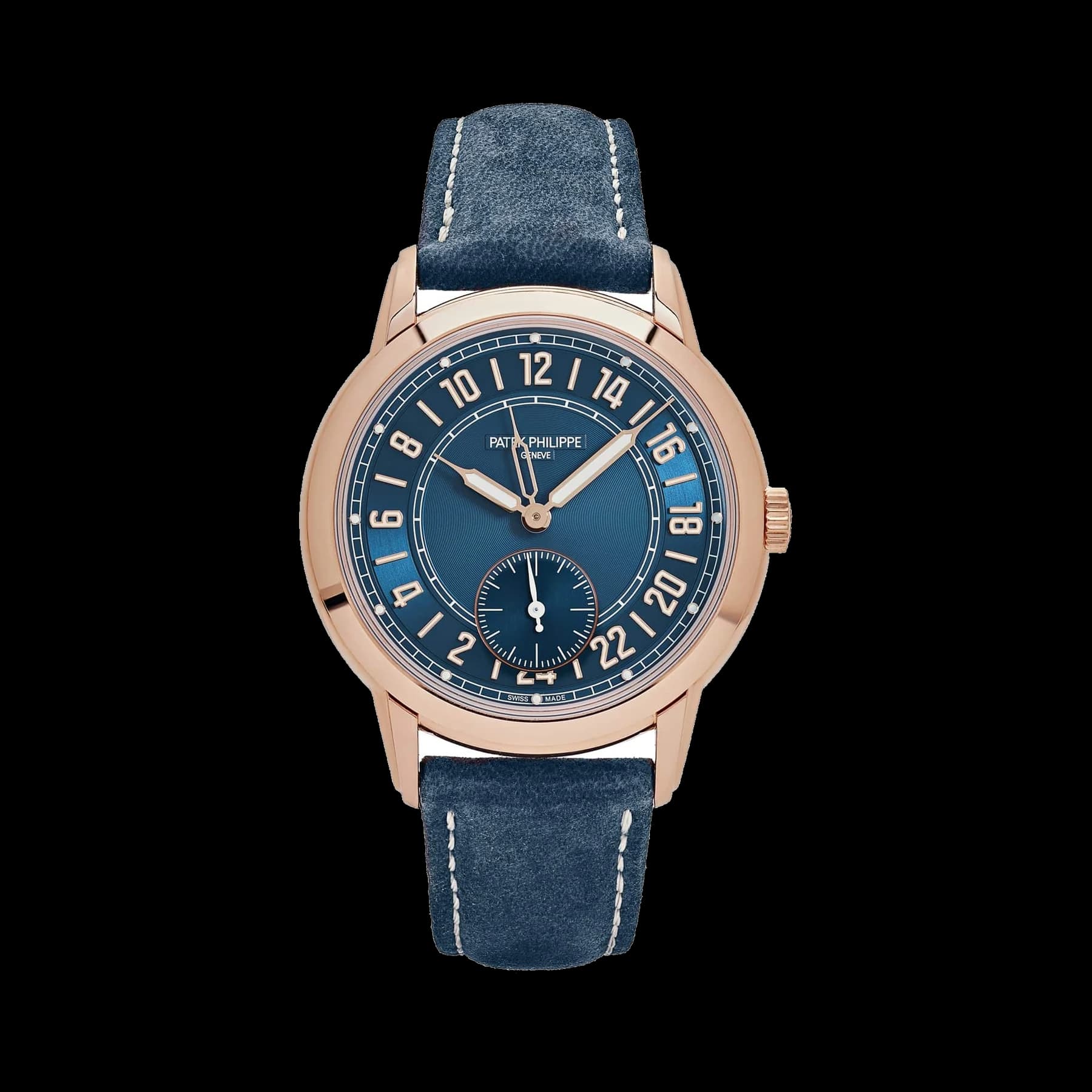 Patek Philippe Complications Calatrava 5224R-001 Travel Time Rose Gold Navy Blue Dial (2024)