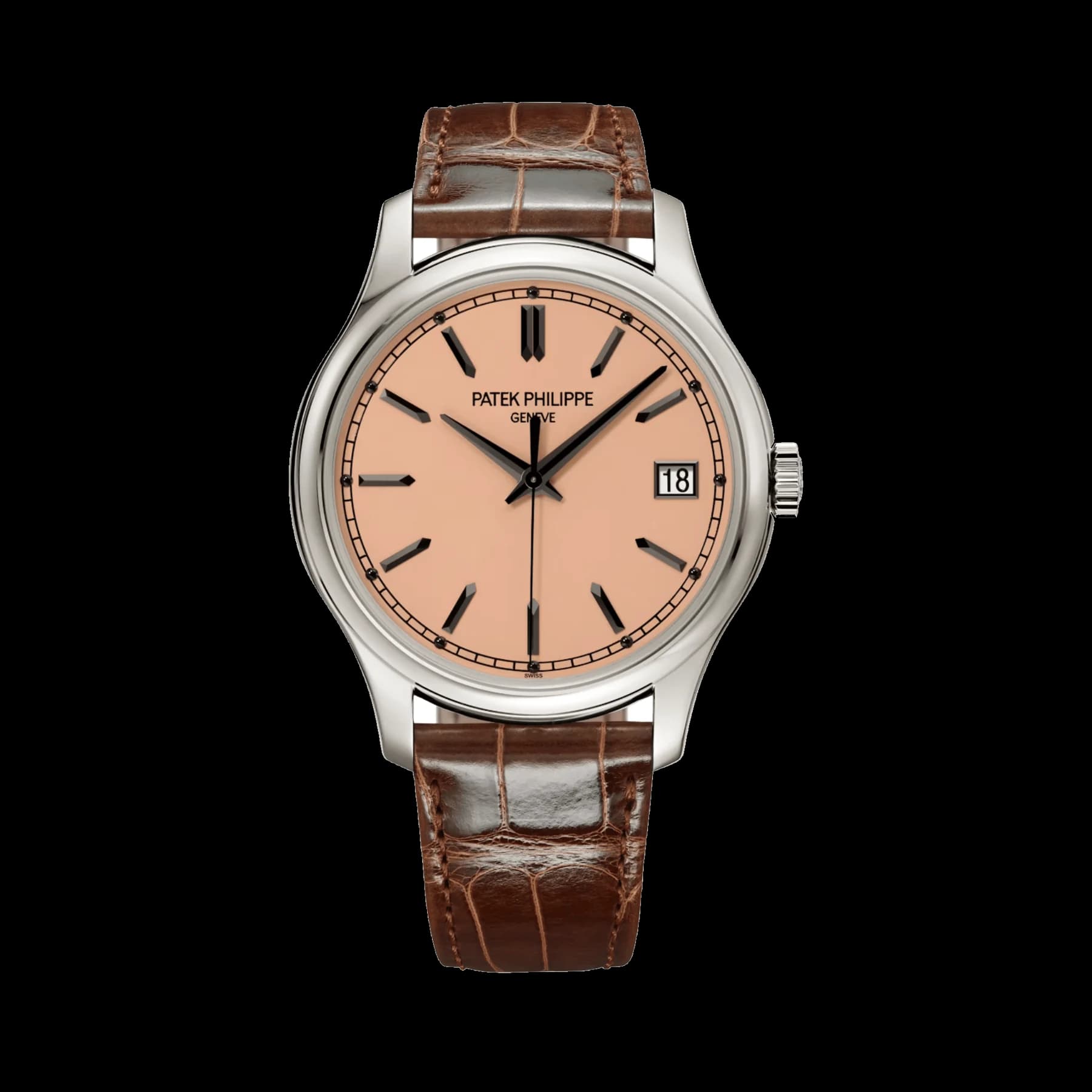 Patek Philippe Calatrava 5227G-015 Date White Gold Rose Gilt Opaline Dial (2026)
