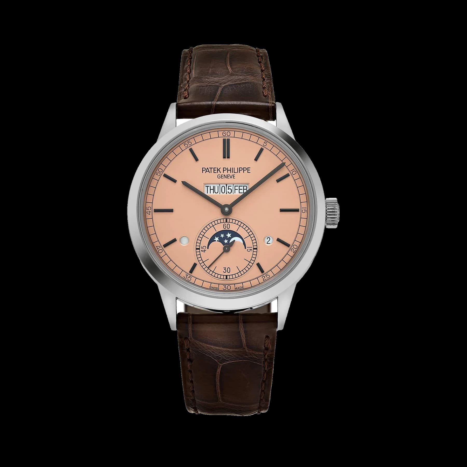 Patek Philippe Grand Complications 5236P-010 In-Line Perpetual Calendar Platinum Salmon Dial (2025)