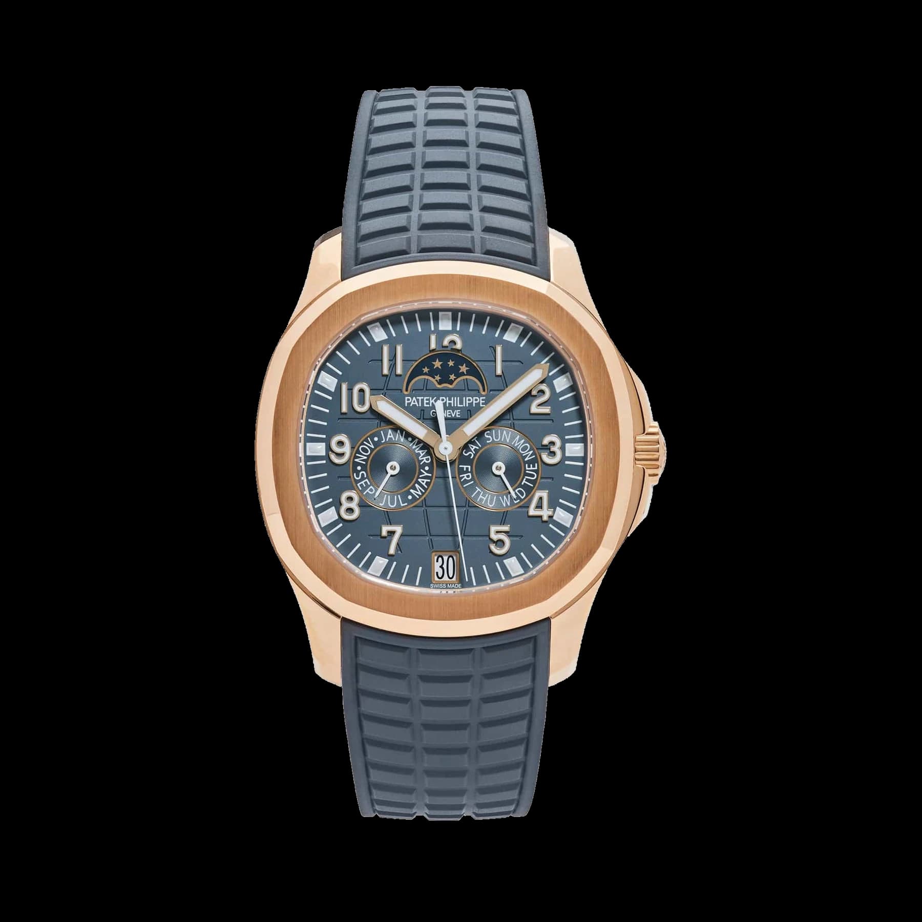 Patek Philippe Aquanaut Luce 5261R-001 Annual Calendar Moon Phases Rose Gold Blue-Gray Dial (2025)