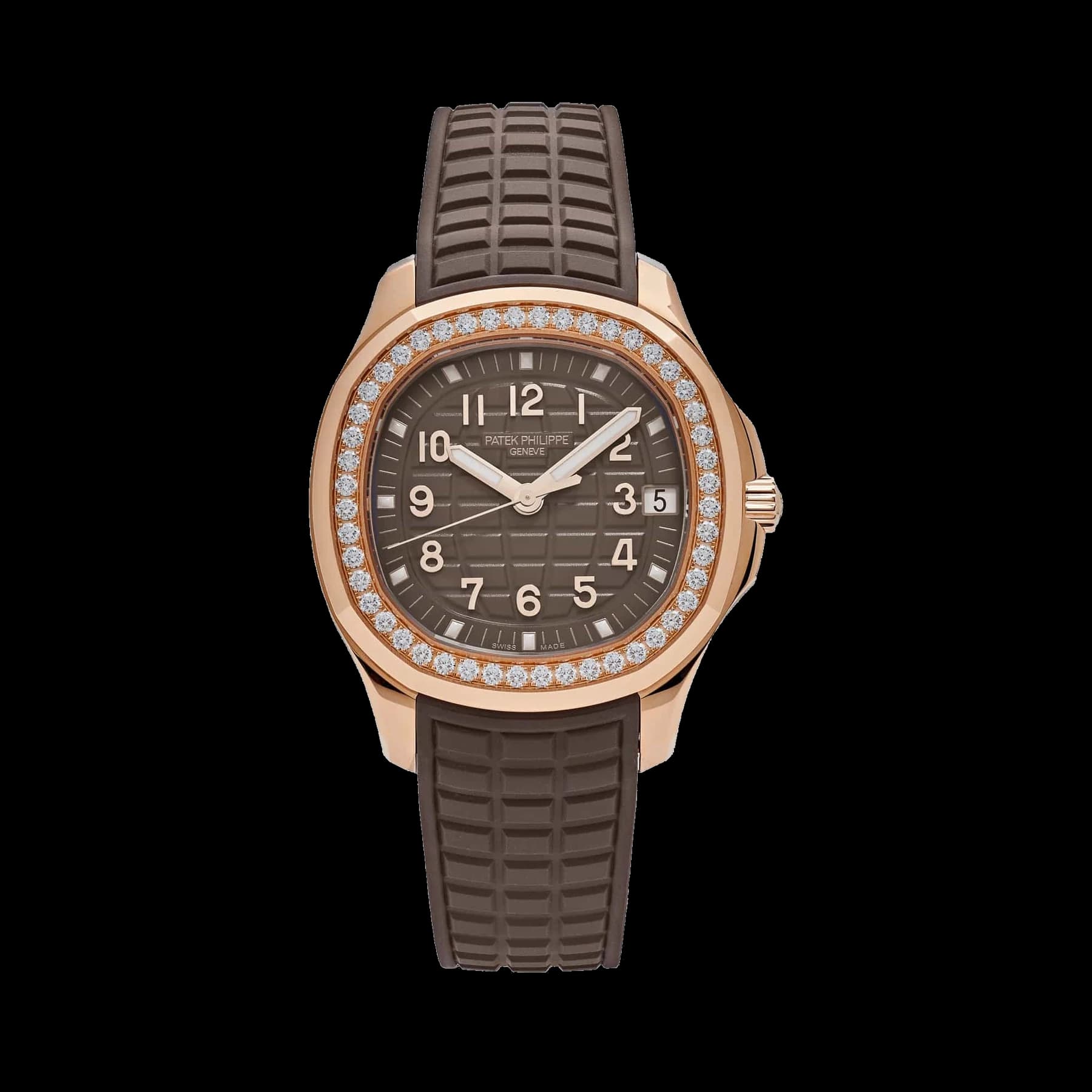 Patek Philippe Aquanaut 5268/200R-010 Rose Gold Taupe Brown Dial Diamond Bezel