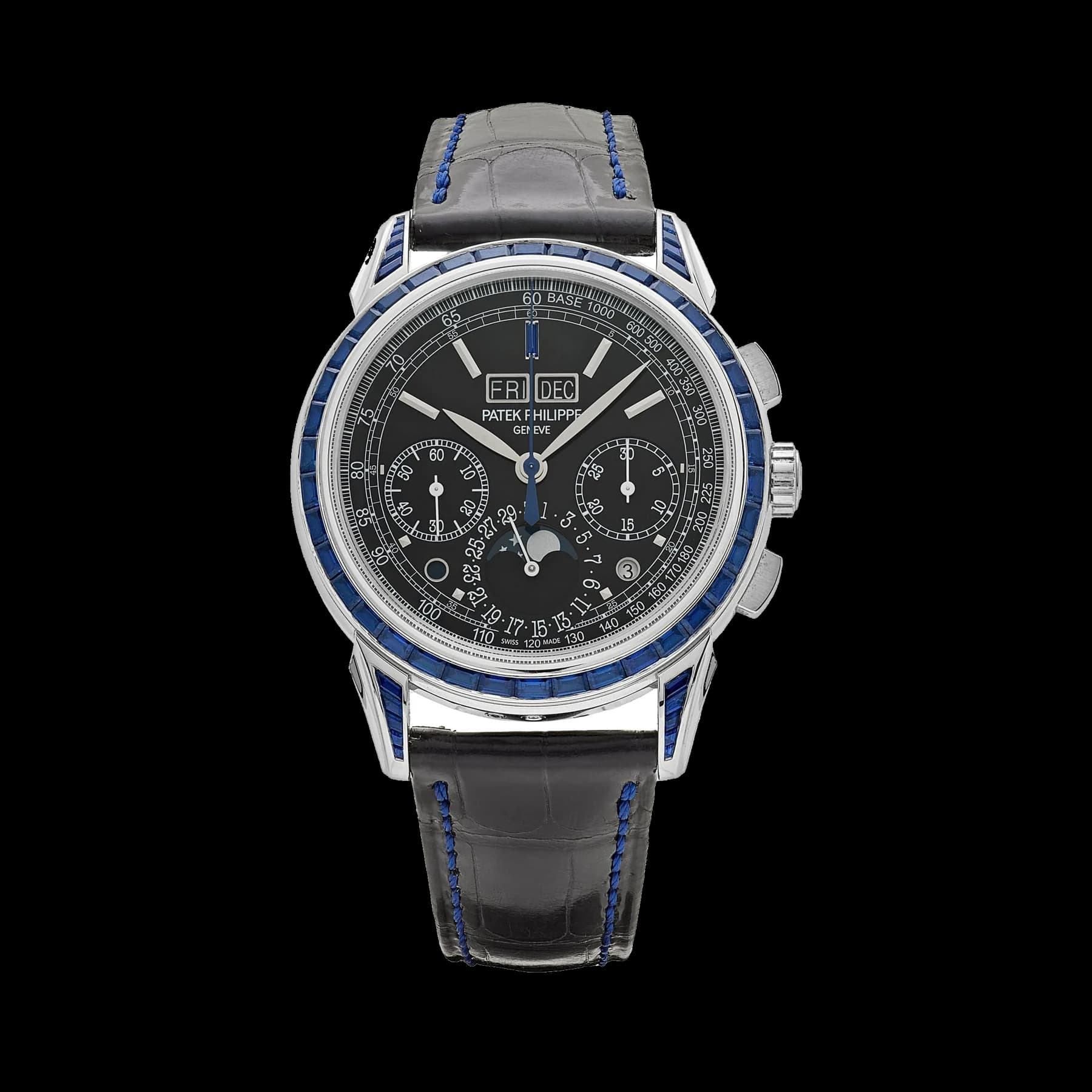 Patek Philippe Grand Complications 5271/11P-001 Moon Phases Platinum Black Dial Sapphire Bezel