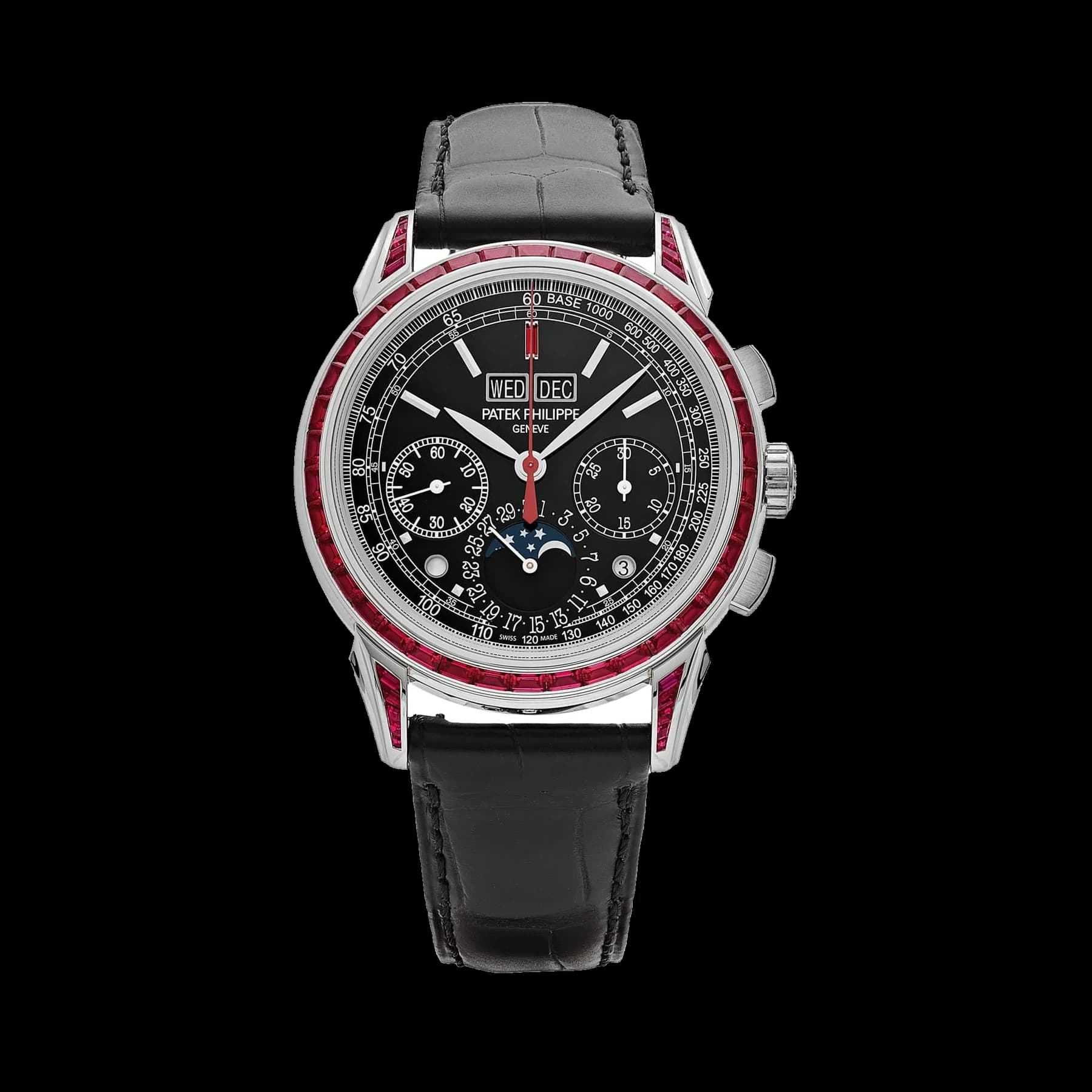 Patek Philippe Grand Complications 5271/12P-001 Perpetual Calendar  Platinum Black Dial Ruby Bezel