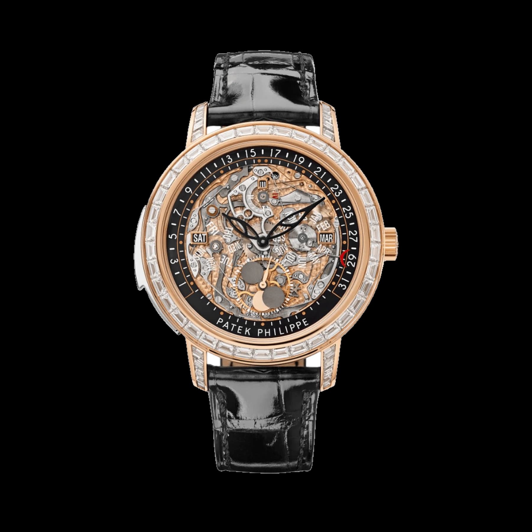 Patek Philippe Grand Complications 5304/301R-001 Perpetual Calendar Minute Repeater Diamond Bezel Rose Gold