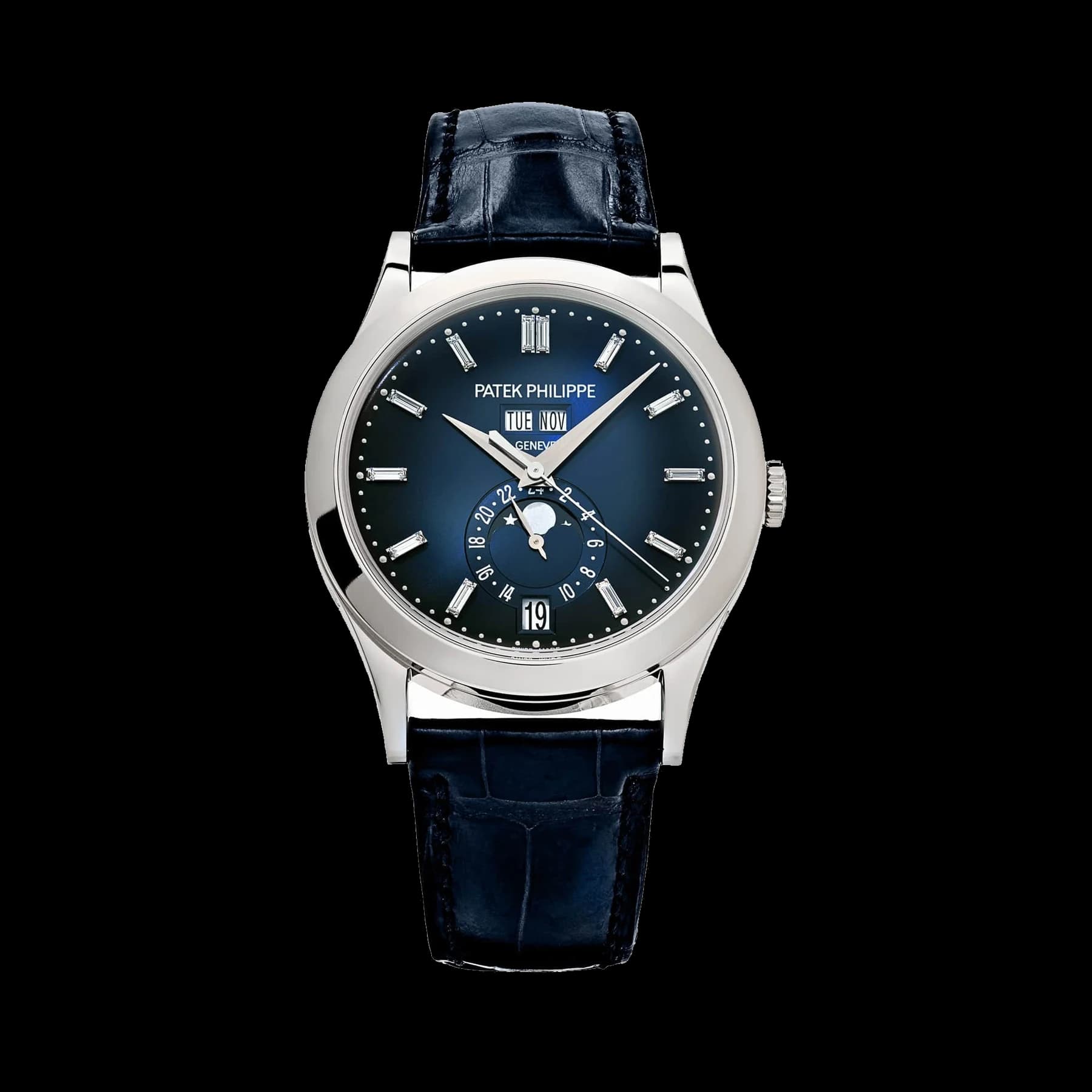 Patek Philippe Complications 5396G-017 Annual Calendar Moon Phases White Gold Blue Dial (2025)