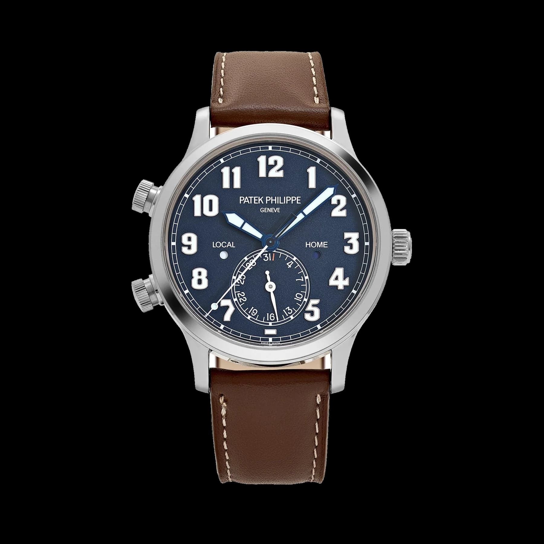 Patek Philippe Calatrava 5524G-001 'Pilot' Travel Time White Gold Blue Dial