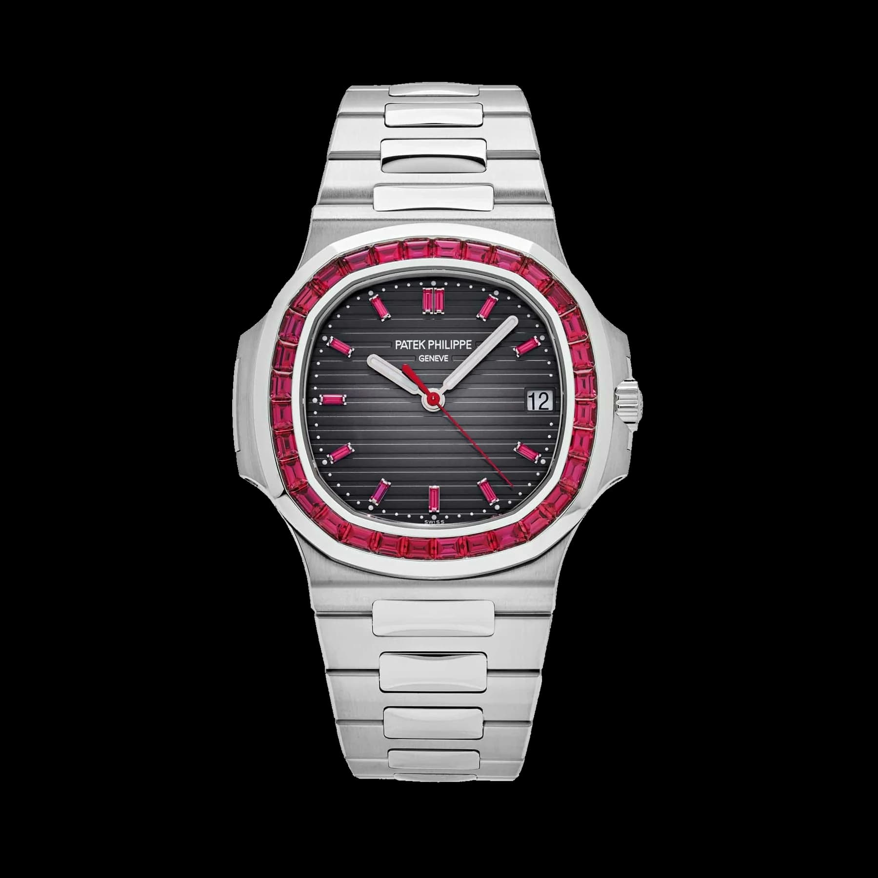 Patek Philippe Nautilus 5711/112P-001 Platinum Grey Dial Ruby Bezel