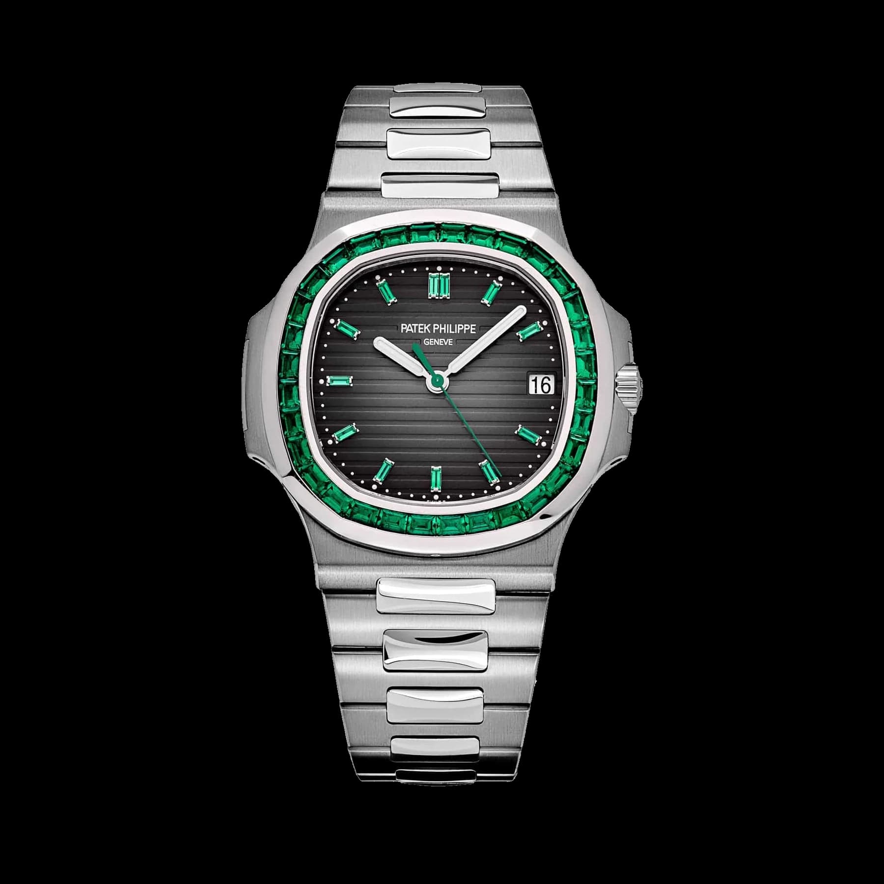 Patek Philippe Nautilus 5711/113P-001 Platinum Emeralds Black Dial