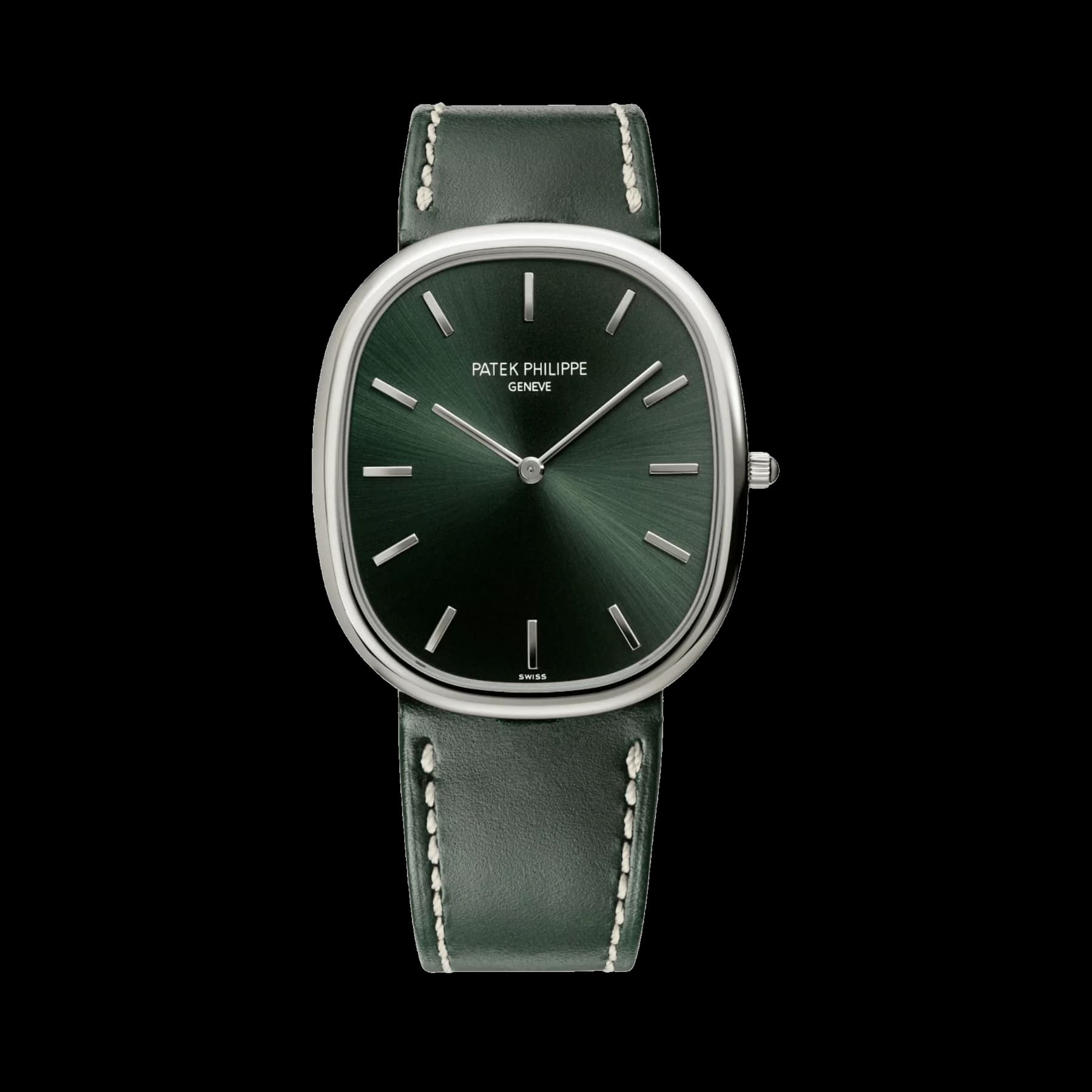 Patek Philippe Golden Ellipse 5738G-001 White Gold Olive Green Dial (2026)