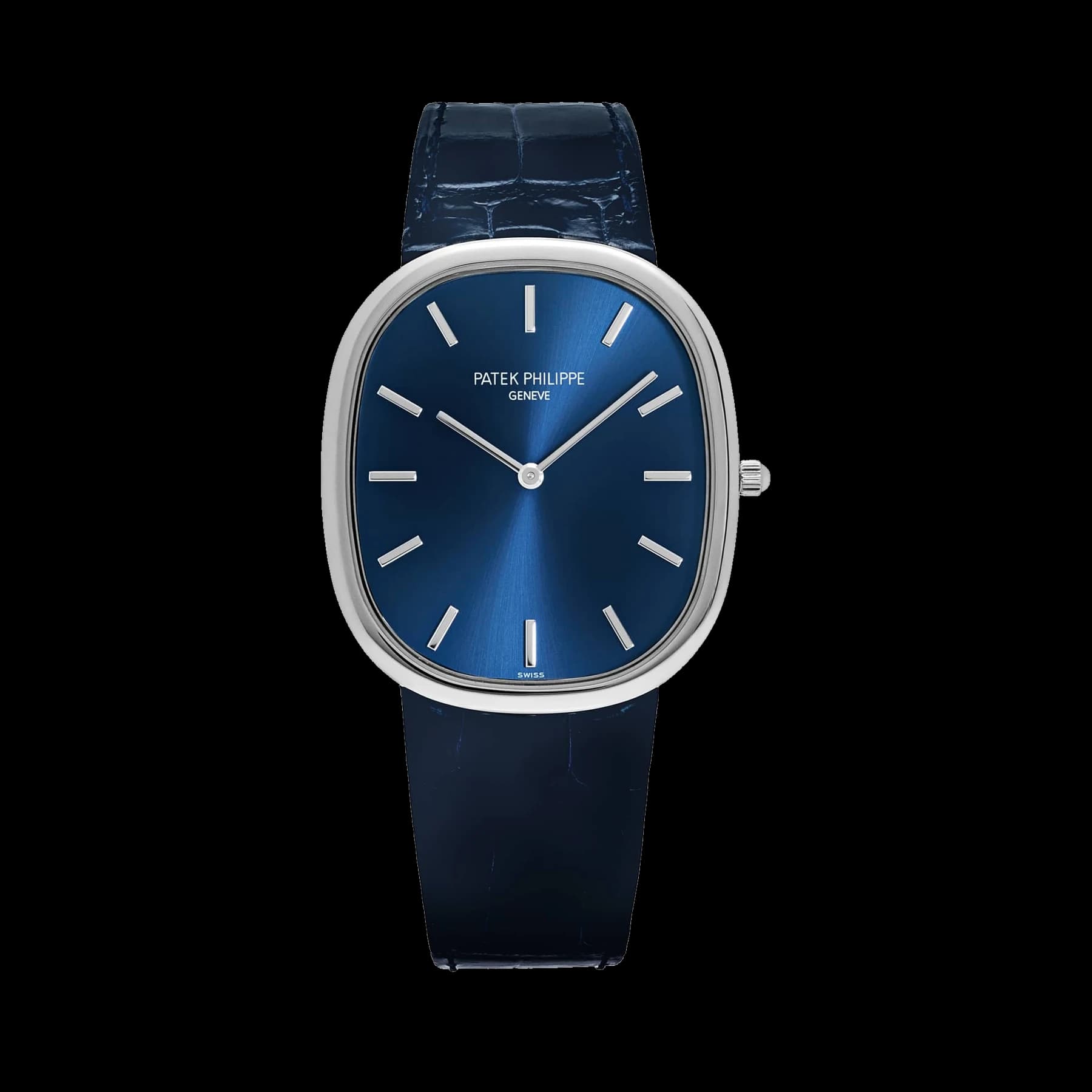 Patek Philippe Golden Ellipse 5738P-001 Platinum Blue Dial