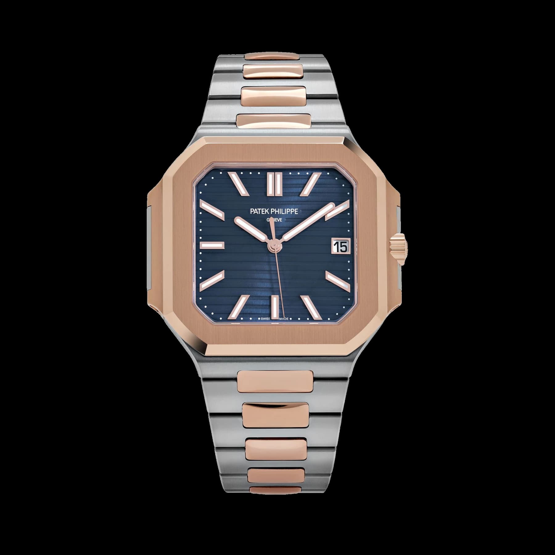 Patek Philippe Cubitus 5821/1AR-001 Stainless Steel Rose Gold Blue Dial (2024)
