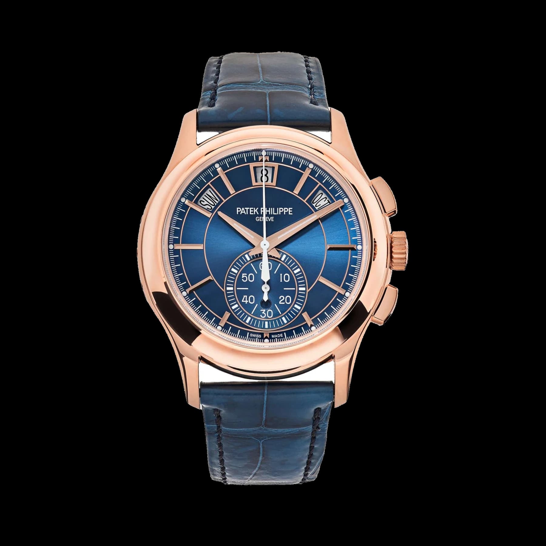 Patek Philippe Complications 5905R-010 Annual Calendar Flyback Chronograph Rose Gold Blue Dial