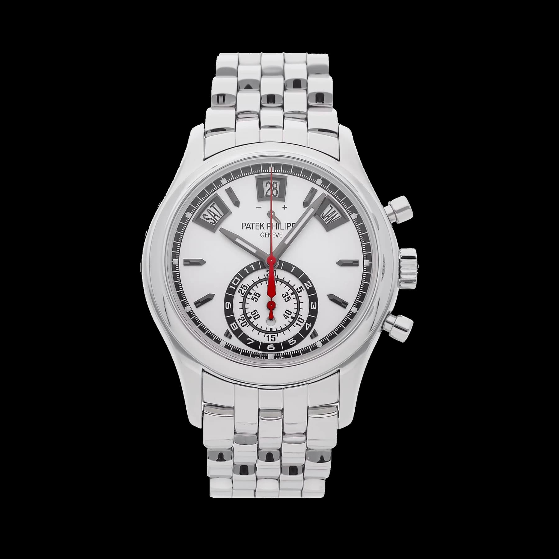 Patek Philippe 5960/1A-001 Annual Calendar Chronograph Stainless Steel White Dial