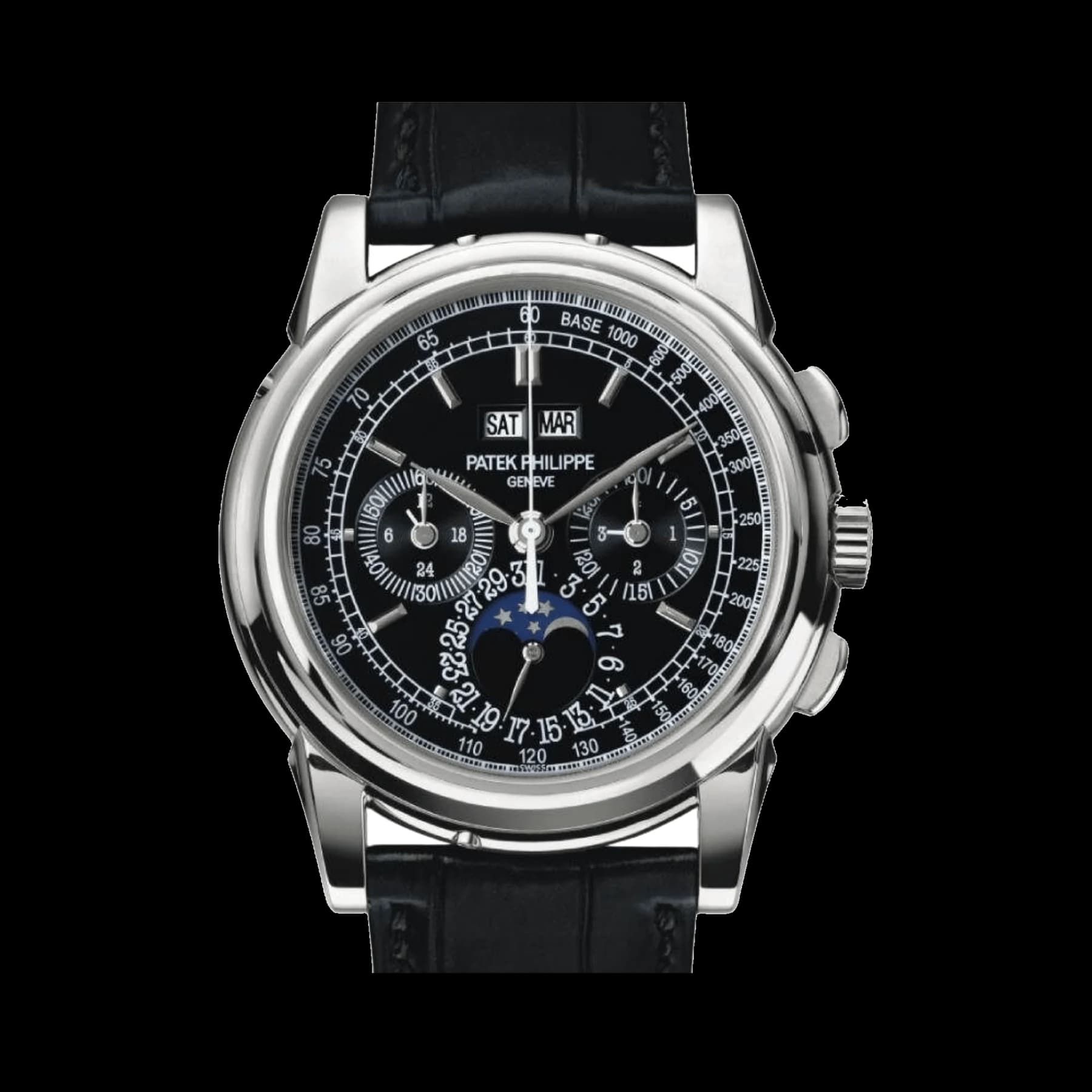 Patek Philippe Grand Complications 5970P-001 Perpetual Calendar Chronograph Platinum Black Dial