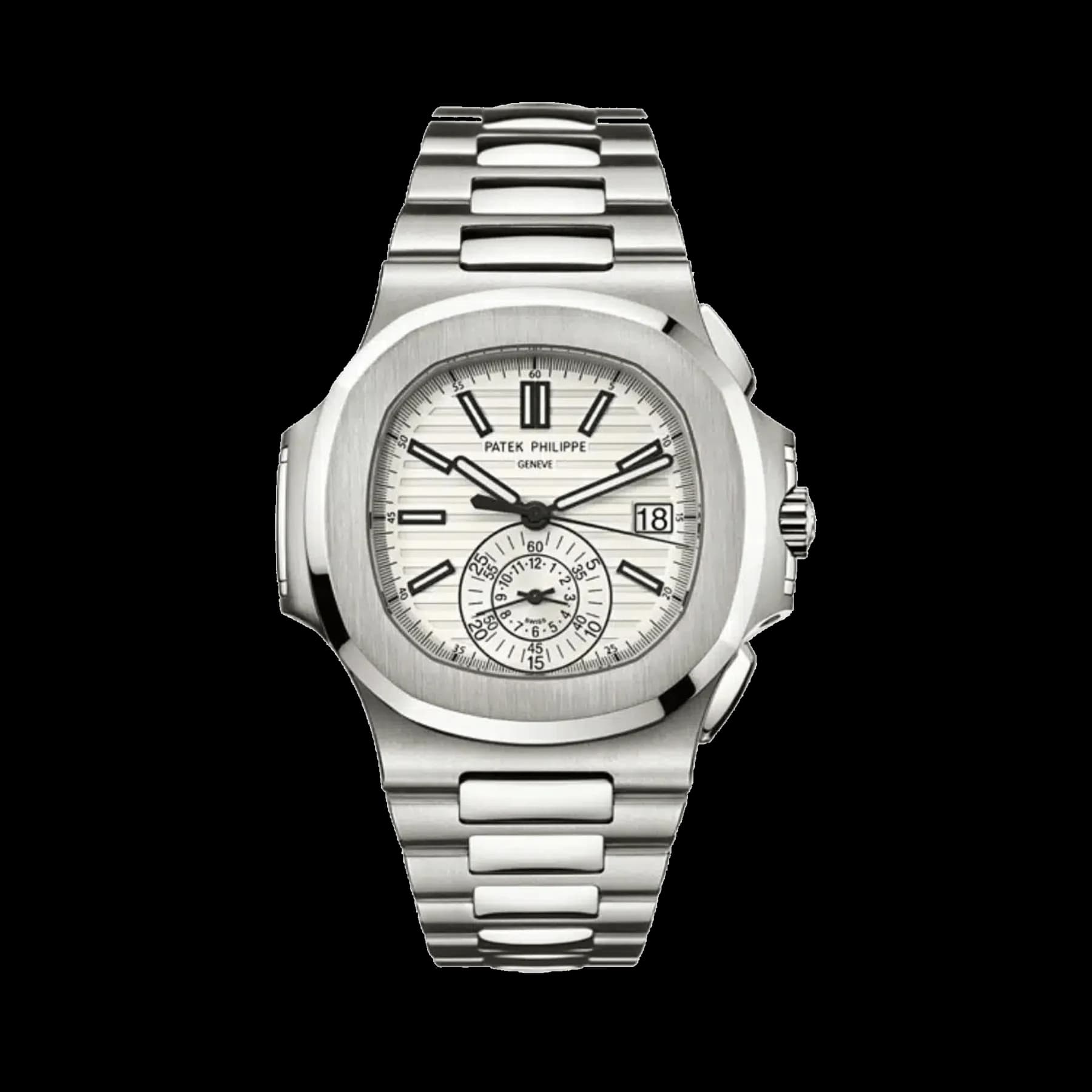 Patek Philippe Nautilus 5980/1A-019 Chronograph Stainless Steel White Dial