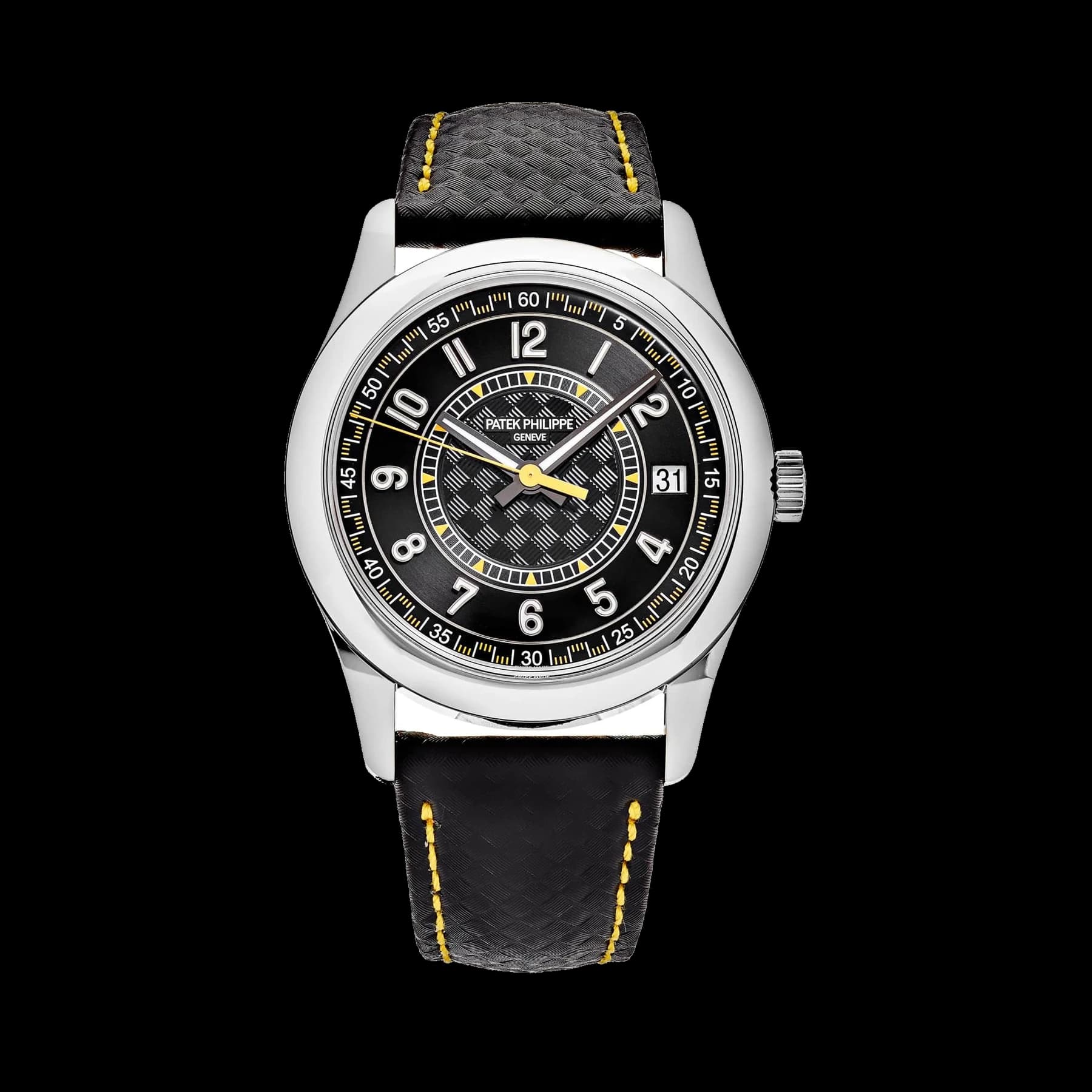 Patek Philippe Calatrava 6007G-001 White Gold Black Dial Yellow Accents (2023)