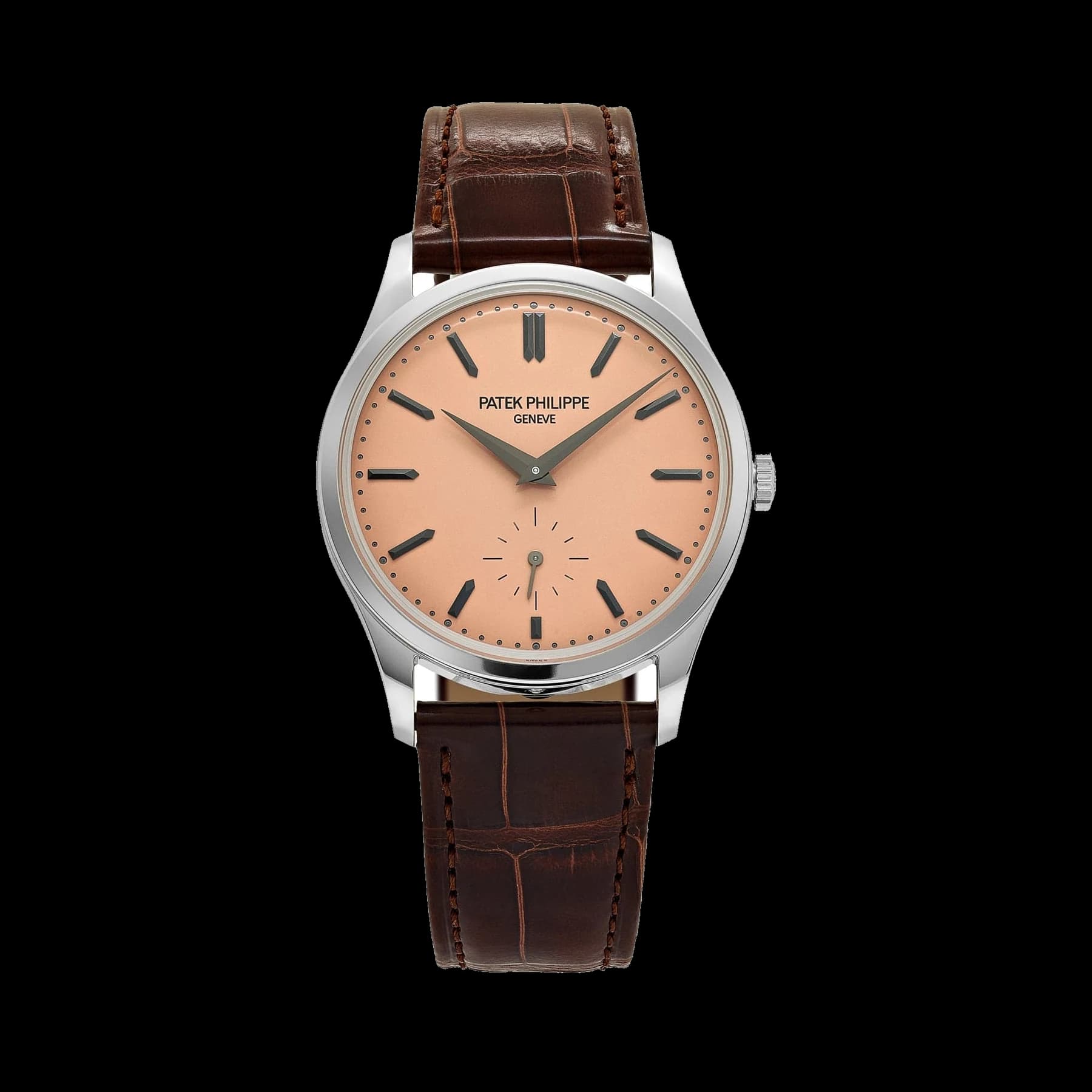 Patek Philippe Calatrava 6196P-001 Platinum Rose-Gilt Opaline Dial