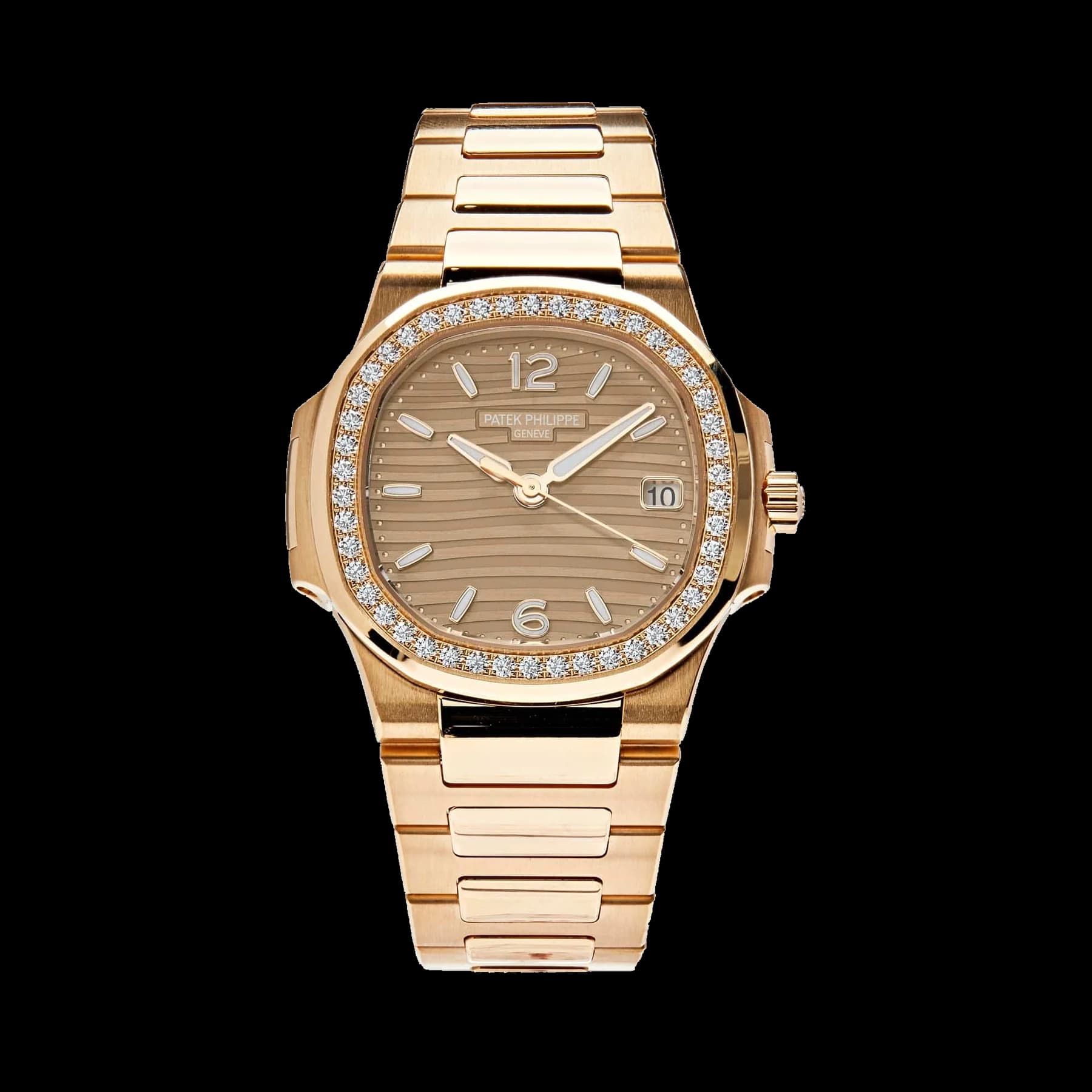 Patek Philippe Nautilus 7010/1R-012 Quartz Rose Gold Diamond Bezel