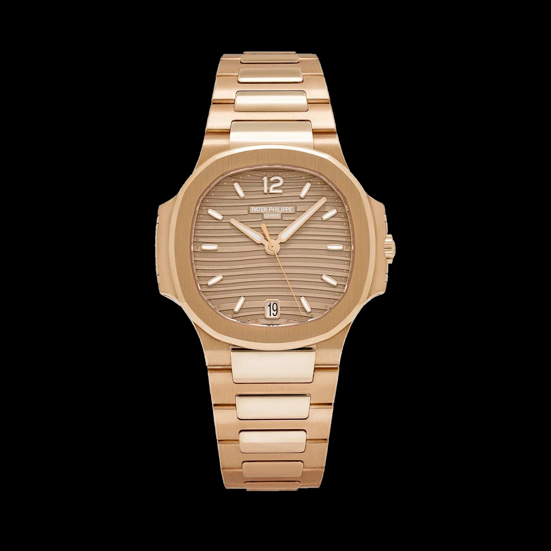 Patek Philippe Nautilus 7118/1R-010 'Ladies' Rose Gold Champagne Golden Dial