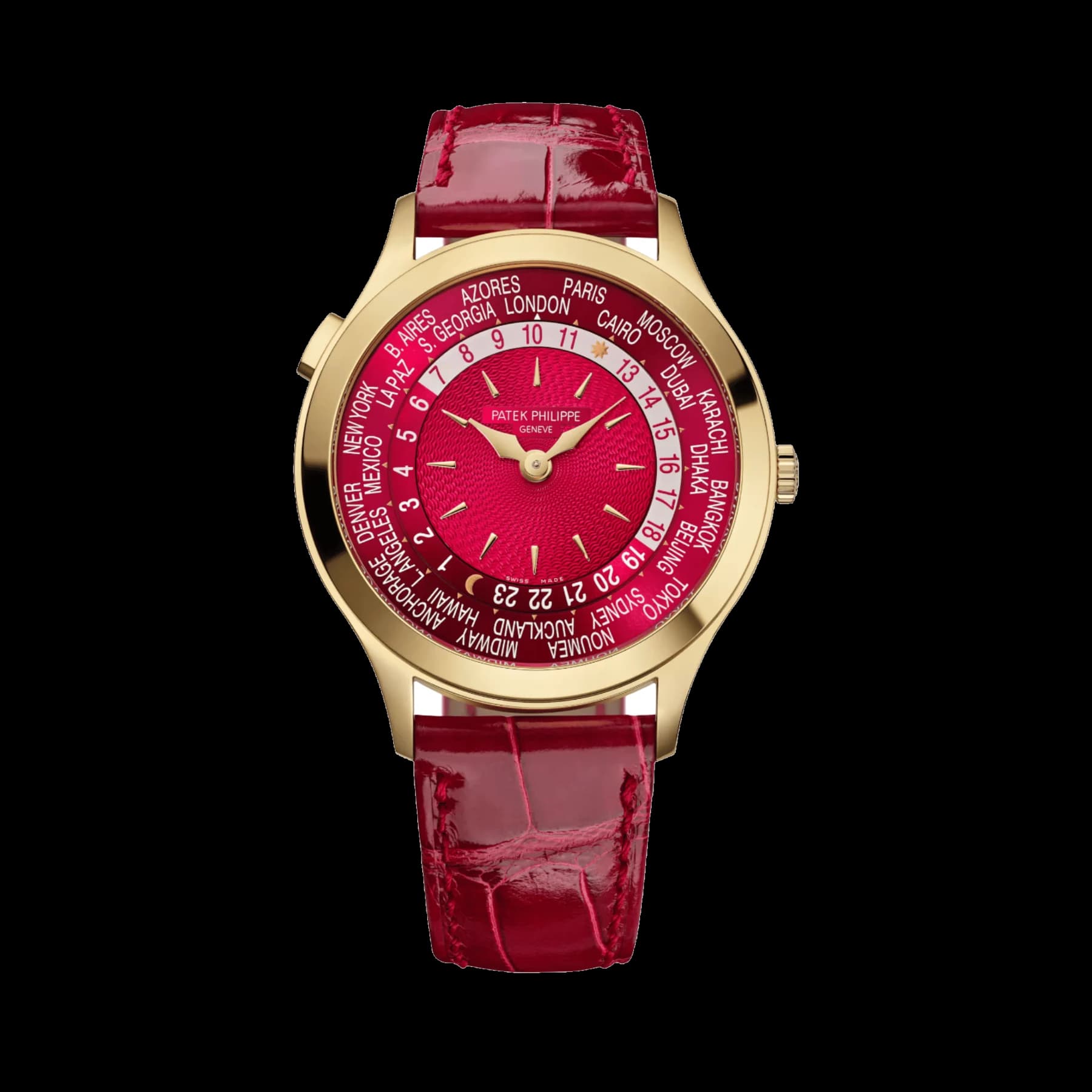 Patek Philippe Complications 7129J-001 World Time Yellow Gold Carmine Red Dial (2026)