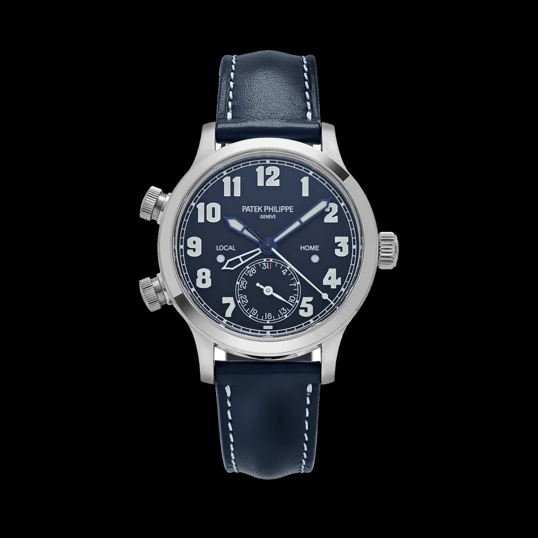 Patek Philippe Calatrava 7234G-001 'Pilot' Travel Time White Gold Blue Dial (2023)