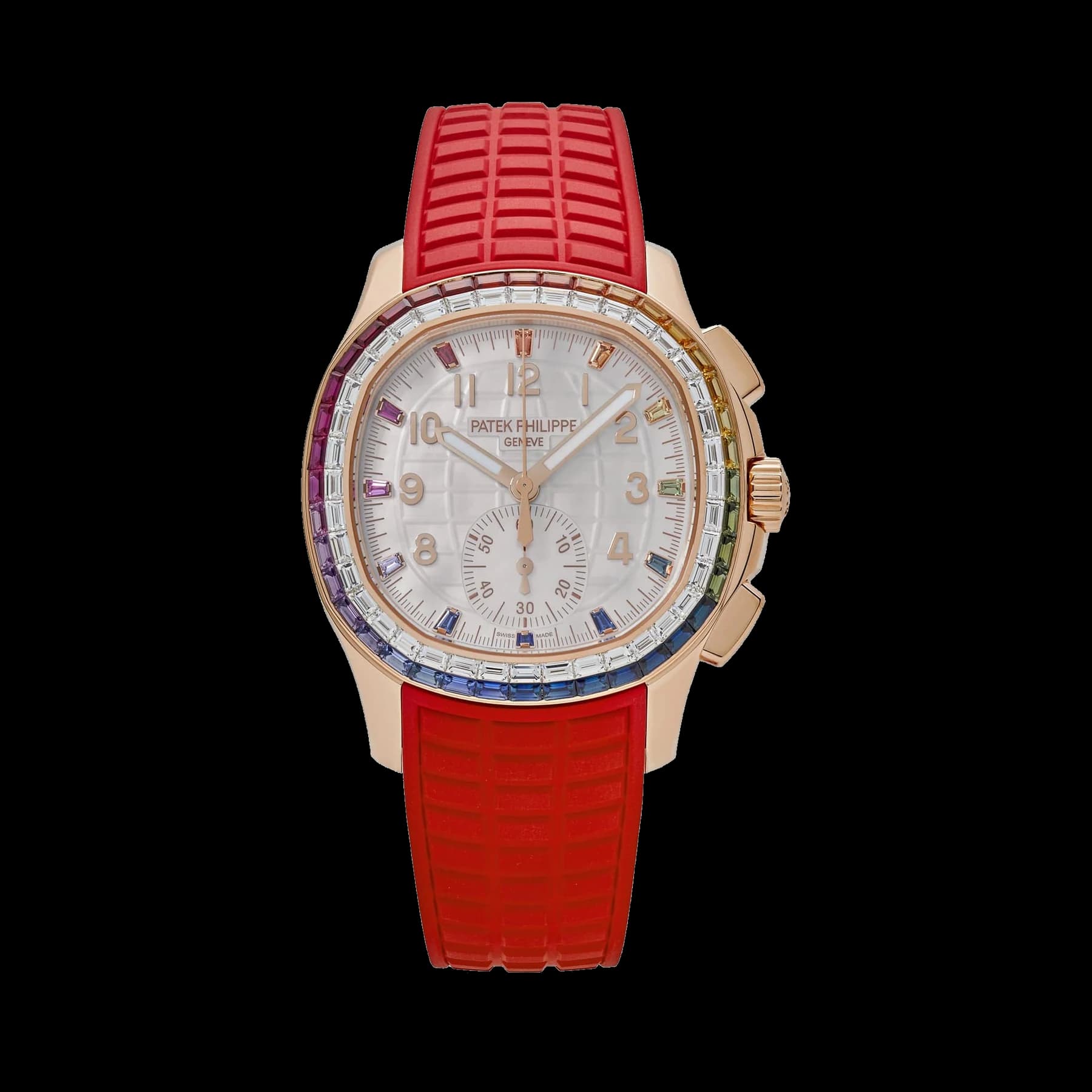 Patek Philippe Aquanaut Luce 7968/300R-001 Rose Gold 'Rainbow' Bezel Mother Of Pearl Dial