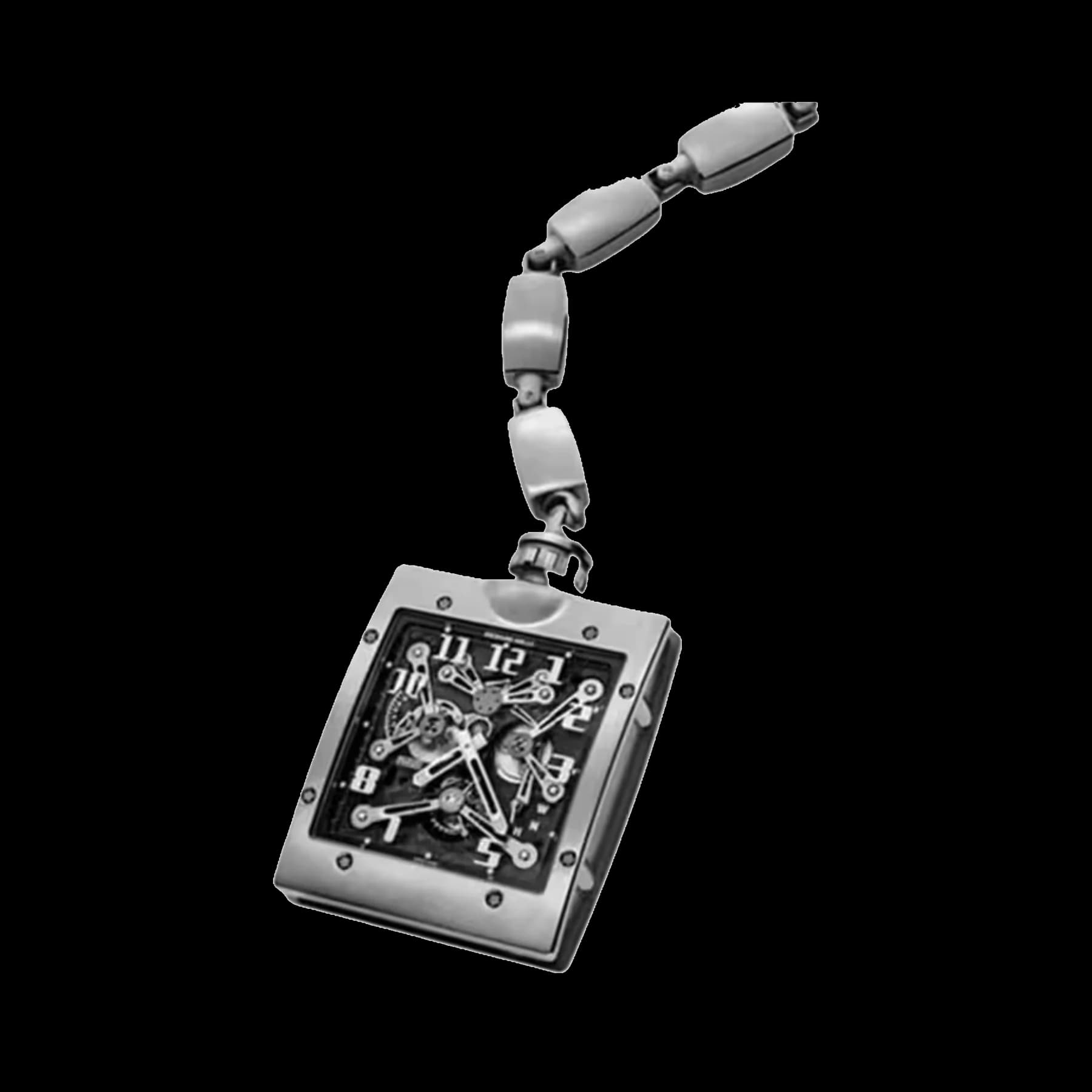 Richard Mille RM 020 Pocket Watch Tourbillon Titanium Skeleton Dial Limited Edition of 75