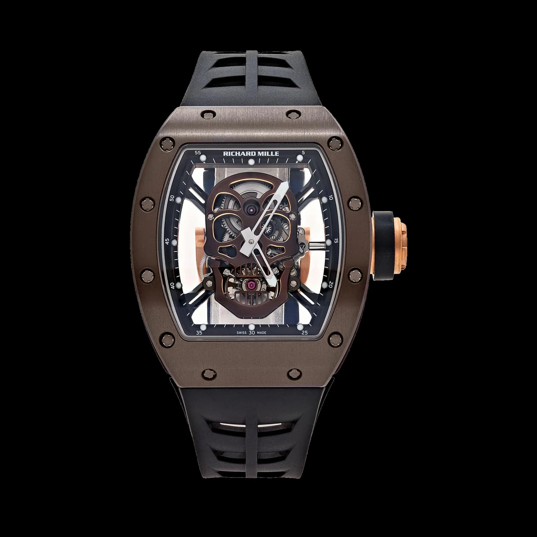Richard Mille RM 52-01 'Skull' 'Asia Edition' Brown Ceramic Rose Gold Limited Edition of 6