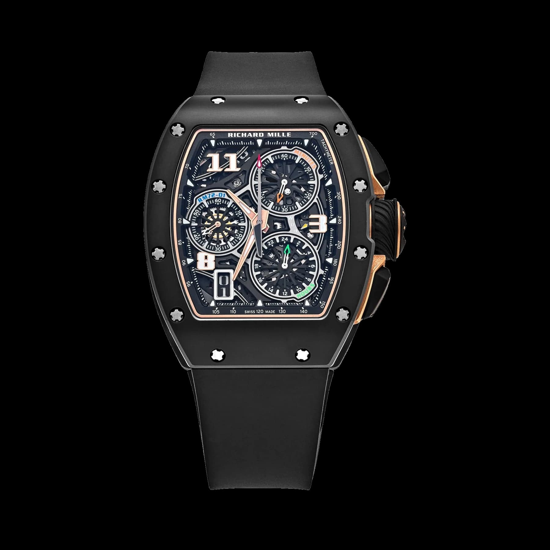 Richard Mille RM 72-01 Lifestyle In-House Chronograph Black Ceramic Rose Gold (2025)