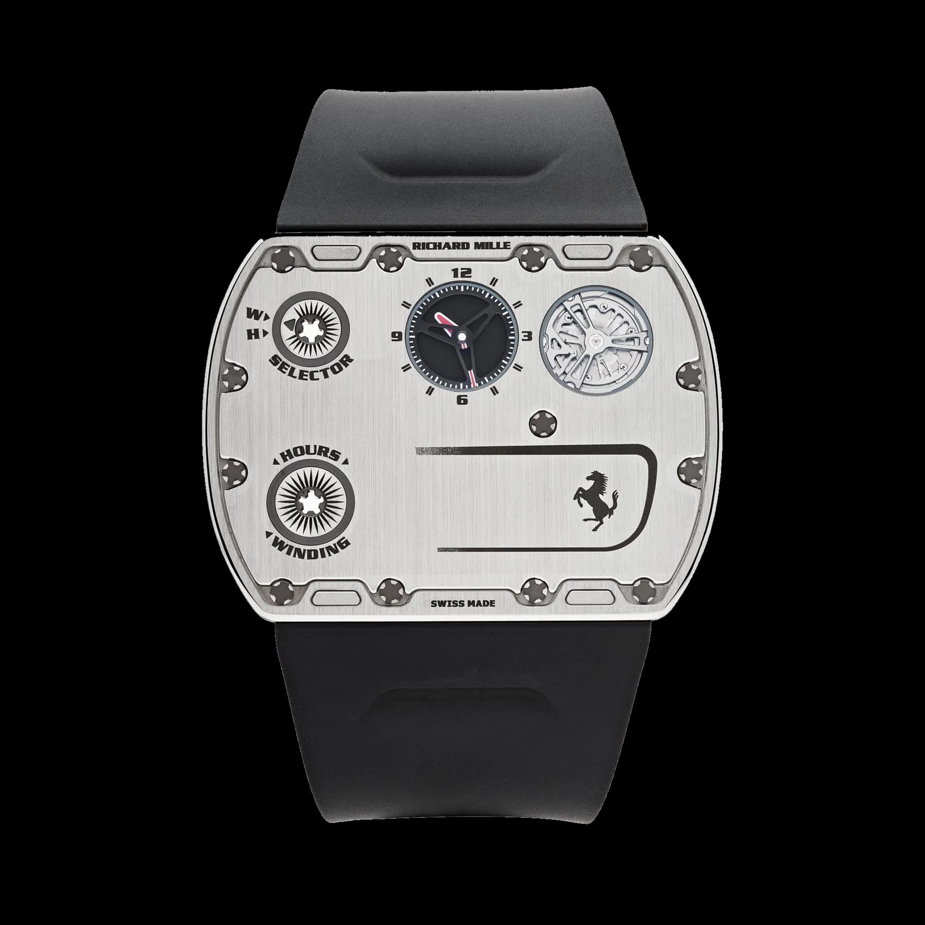 Richard Mille RM UP-01 Ferrari Ultraflat Titanium Silver Dial Limited Edition of 150