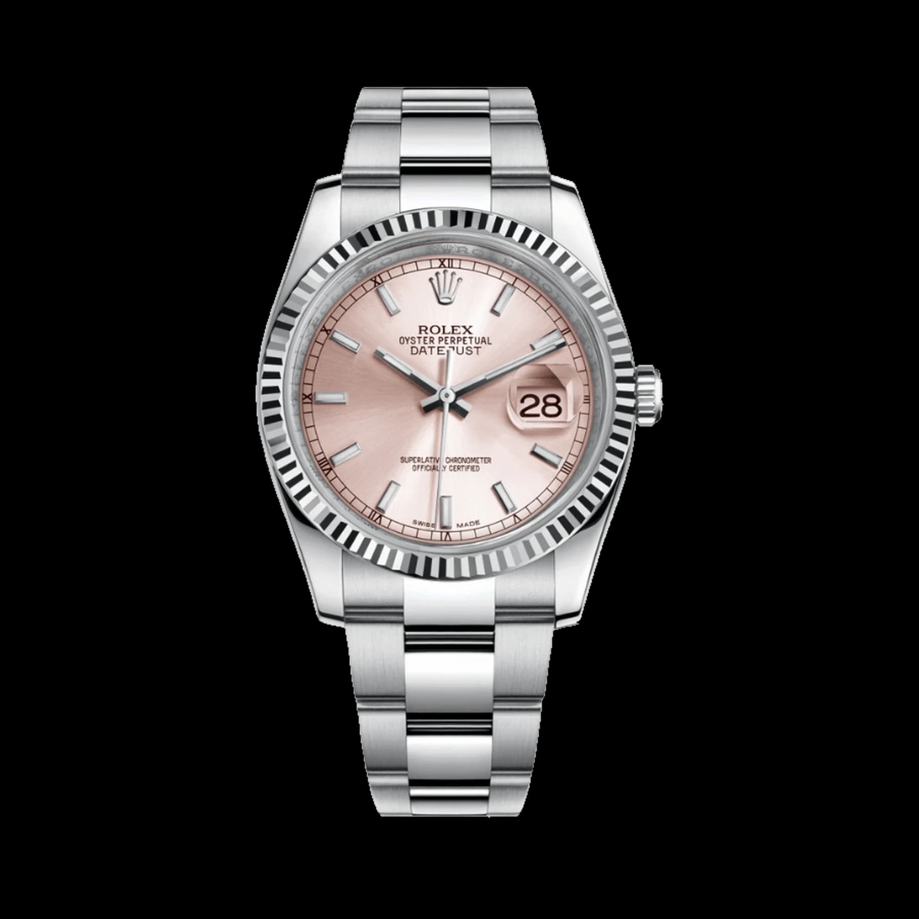 Rolex Datejust 36 116234 Stainless Steel Pink Dial Oyster