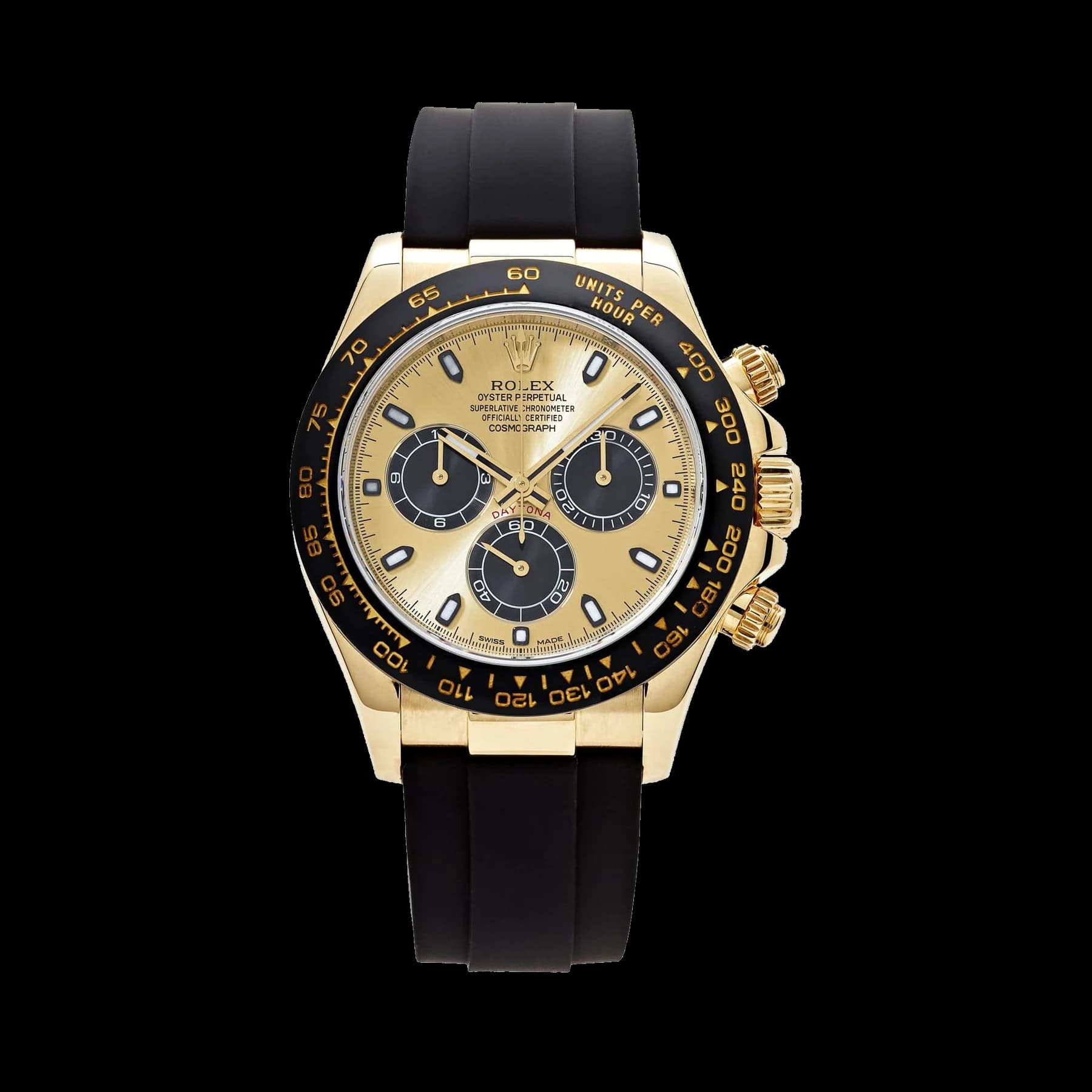 Rolex Daytona 116518LN 'Pikachu' Yellow Gold Champagne Black Dial