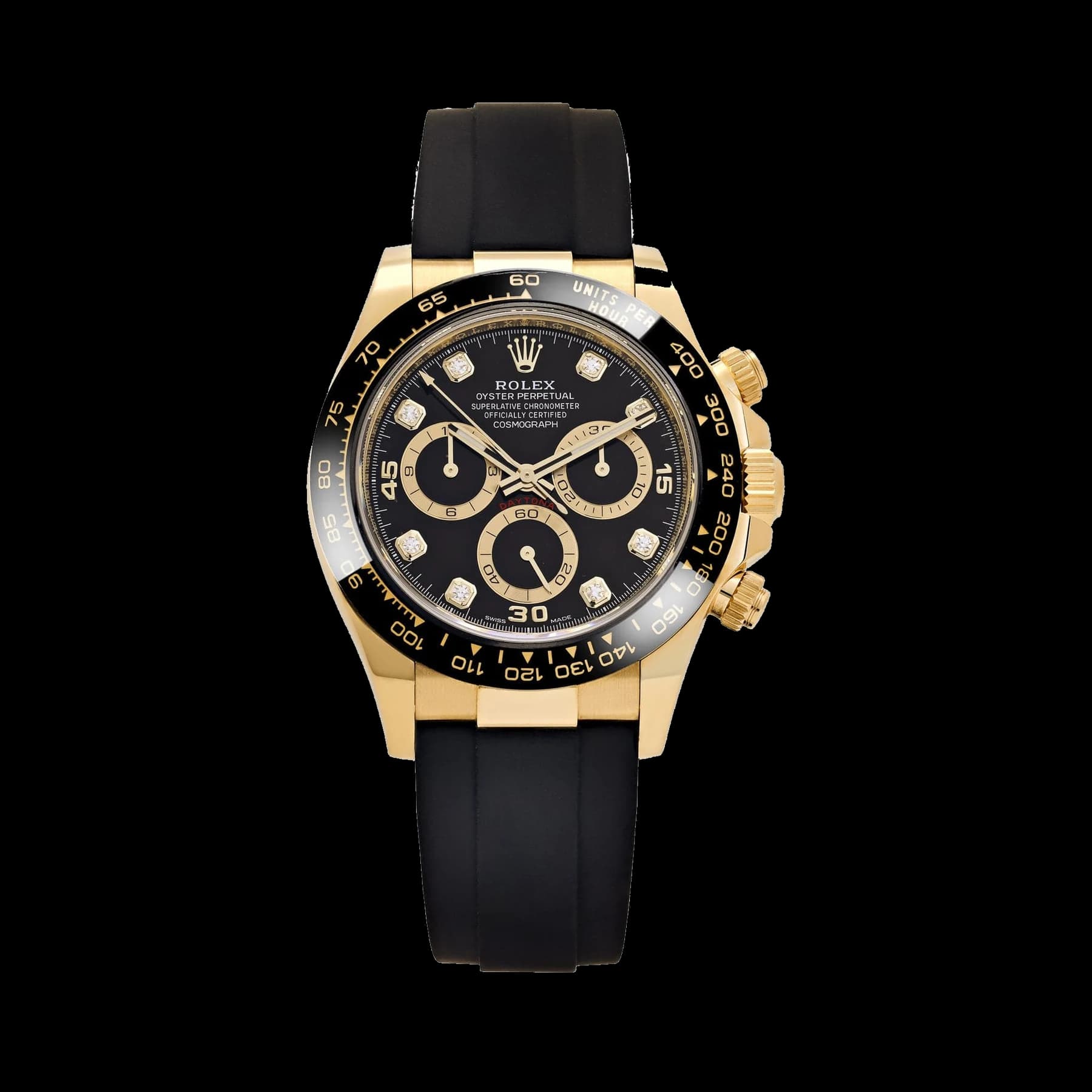 Rolex Daytona 116518LN Yellow Gold Black Diamond Dial