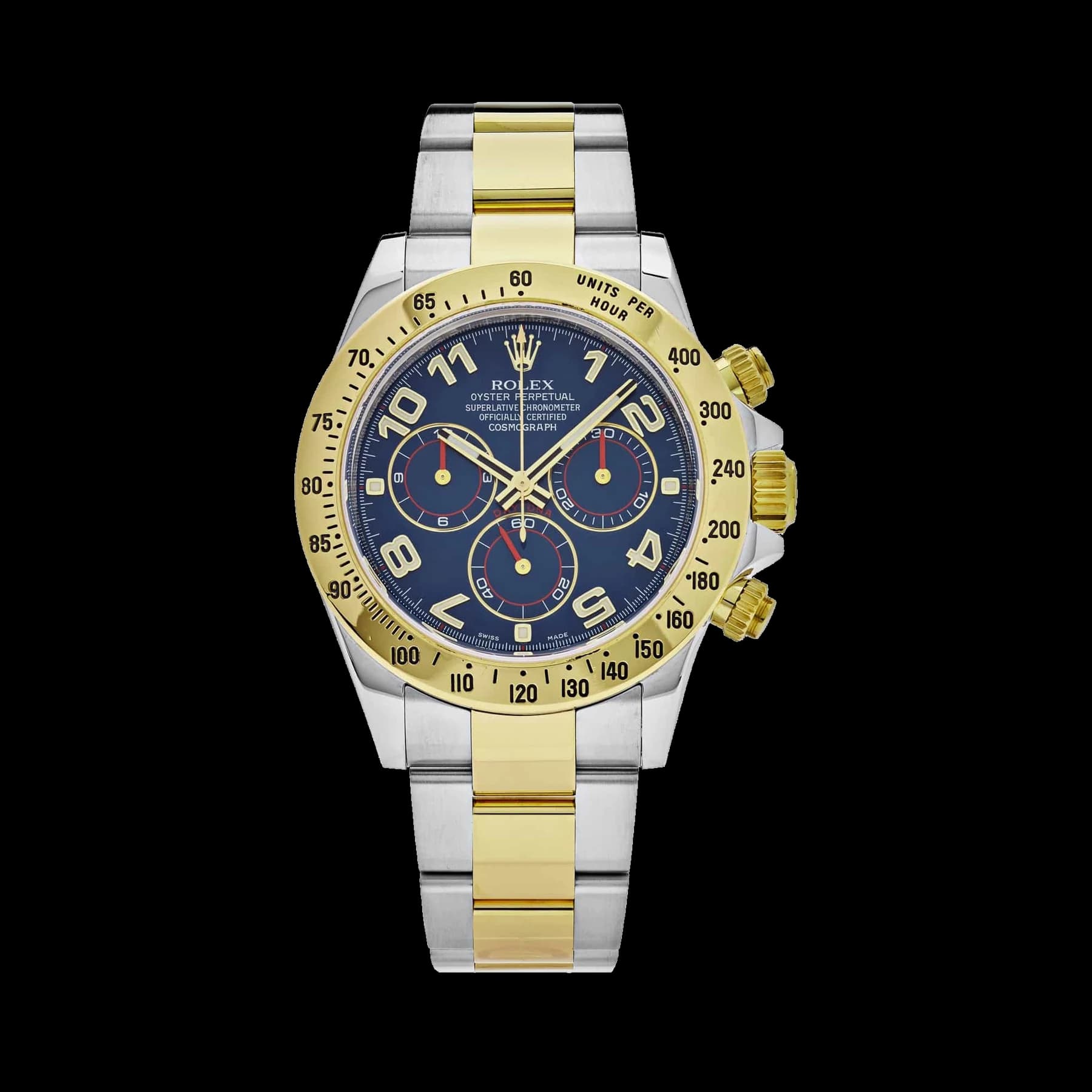 Rolex Daytona 116523 Stainless Steel and Yellow Gold Blue Dial