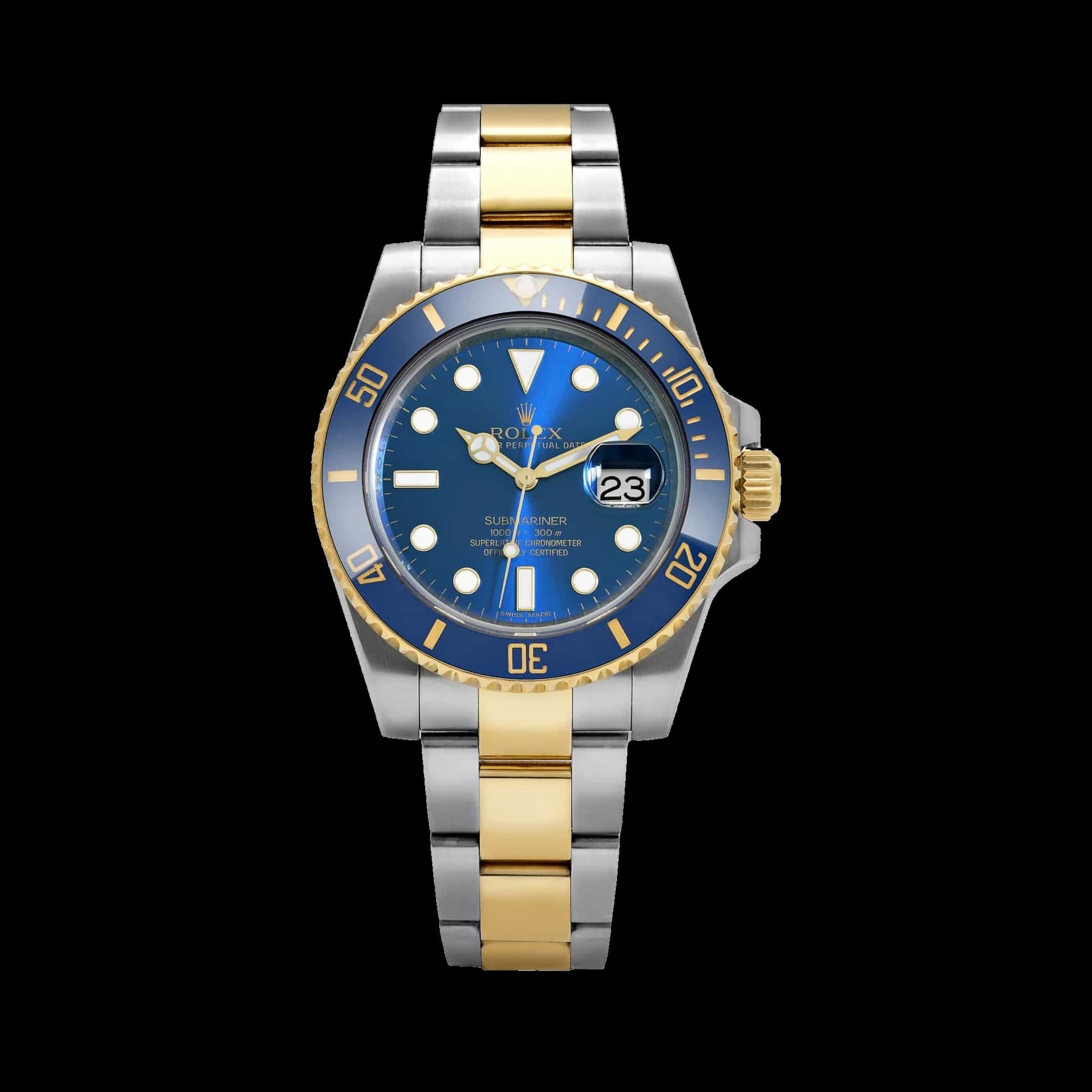 Rolex Submariner Date 116613LB Stainless Steel Yellow Gold Blue Dial