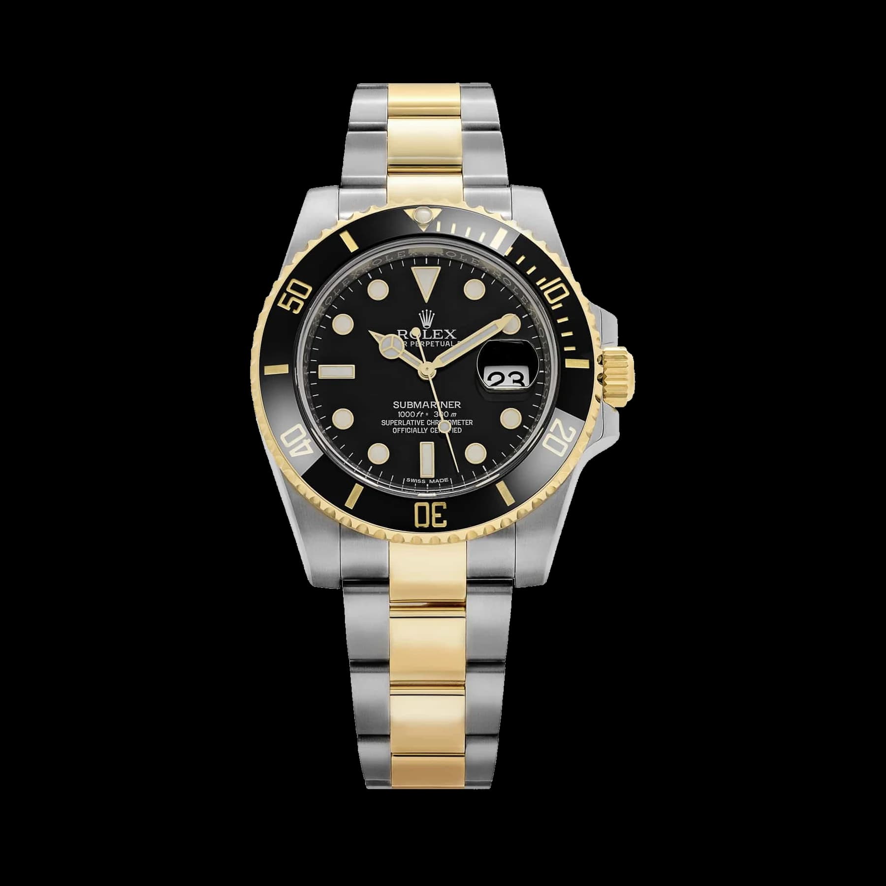 Rolex Submariner Date 116613LN Stainless Steel Yellow Gold Black Dial (2016)