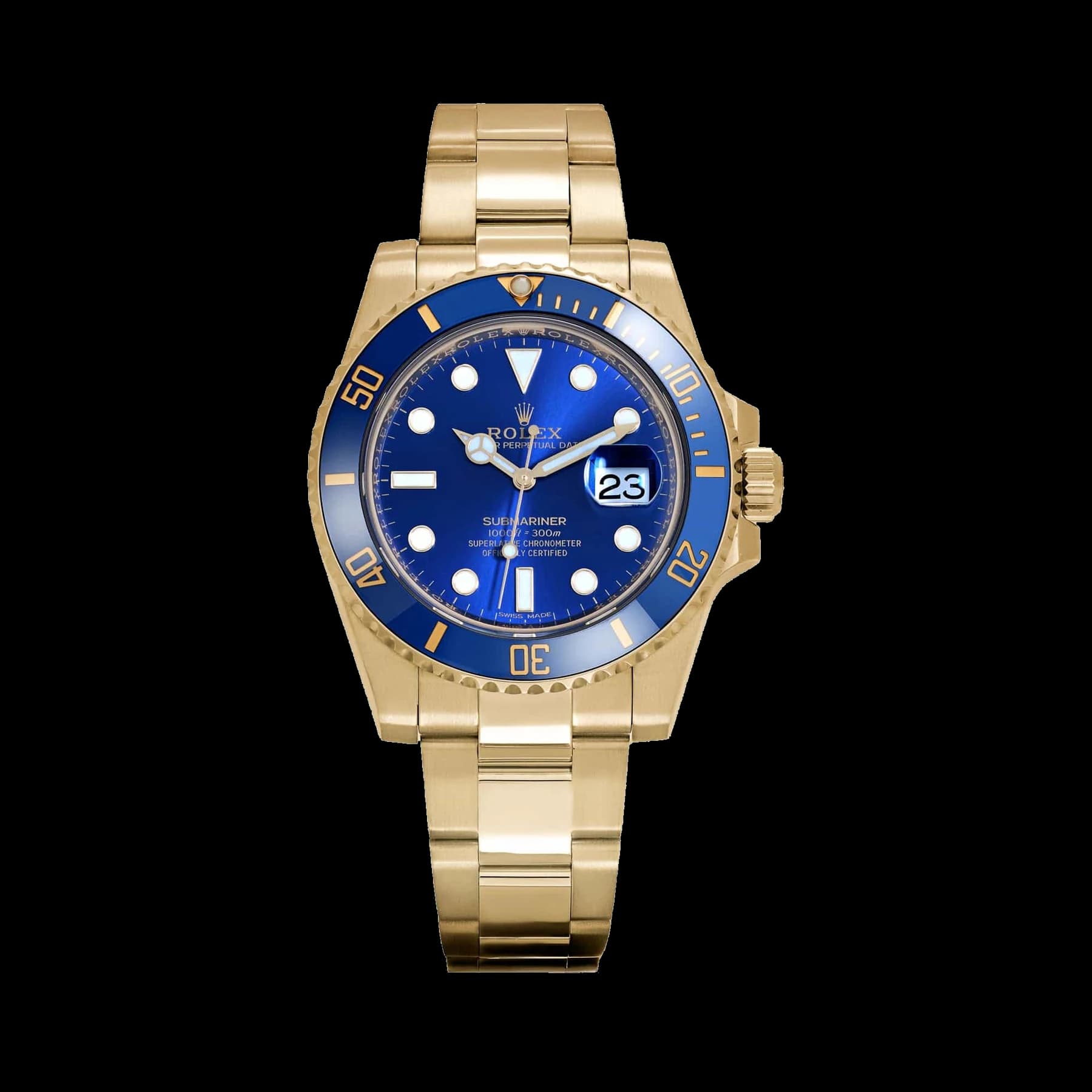 Rolex Submariner Date 116618LB Yellow Gold Blue Dial